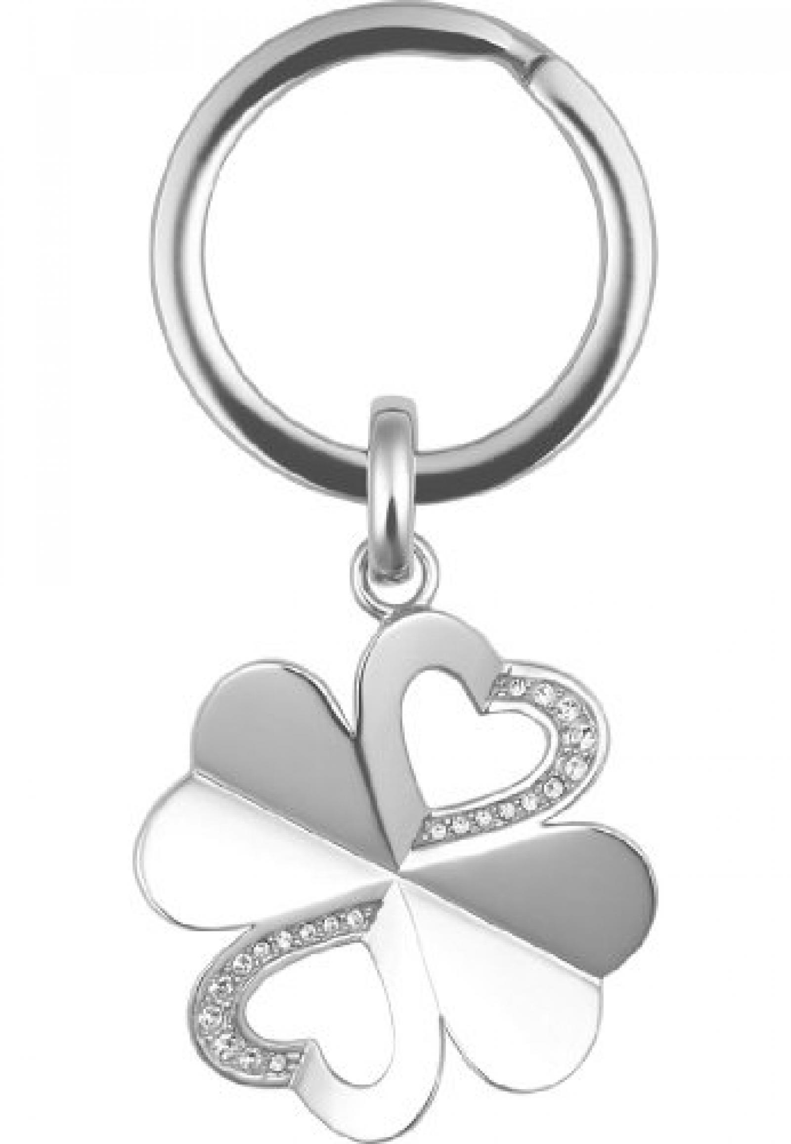 JETTE Magic Passion Damen-Schl&uuml;sselanh&auml;nger Anh&auml;nger Messing, Edelstahl 22 Kristalle One Size, silber 