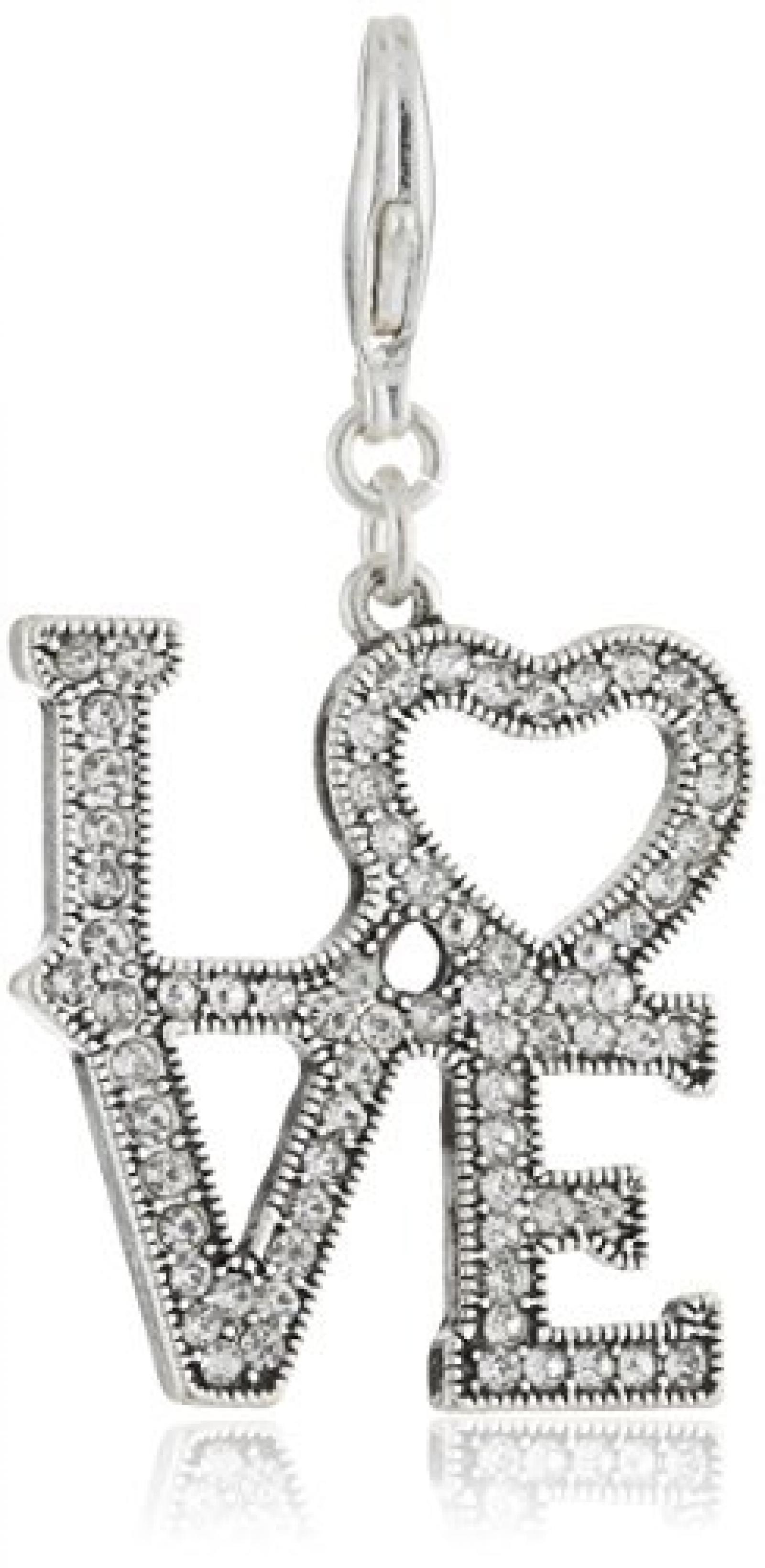 Pilgrim Damen-Anh&auml;nger Mega-Charms versilbert kristall 41114-6009 