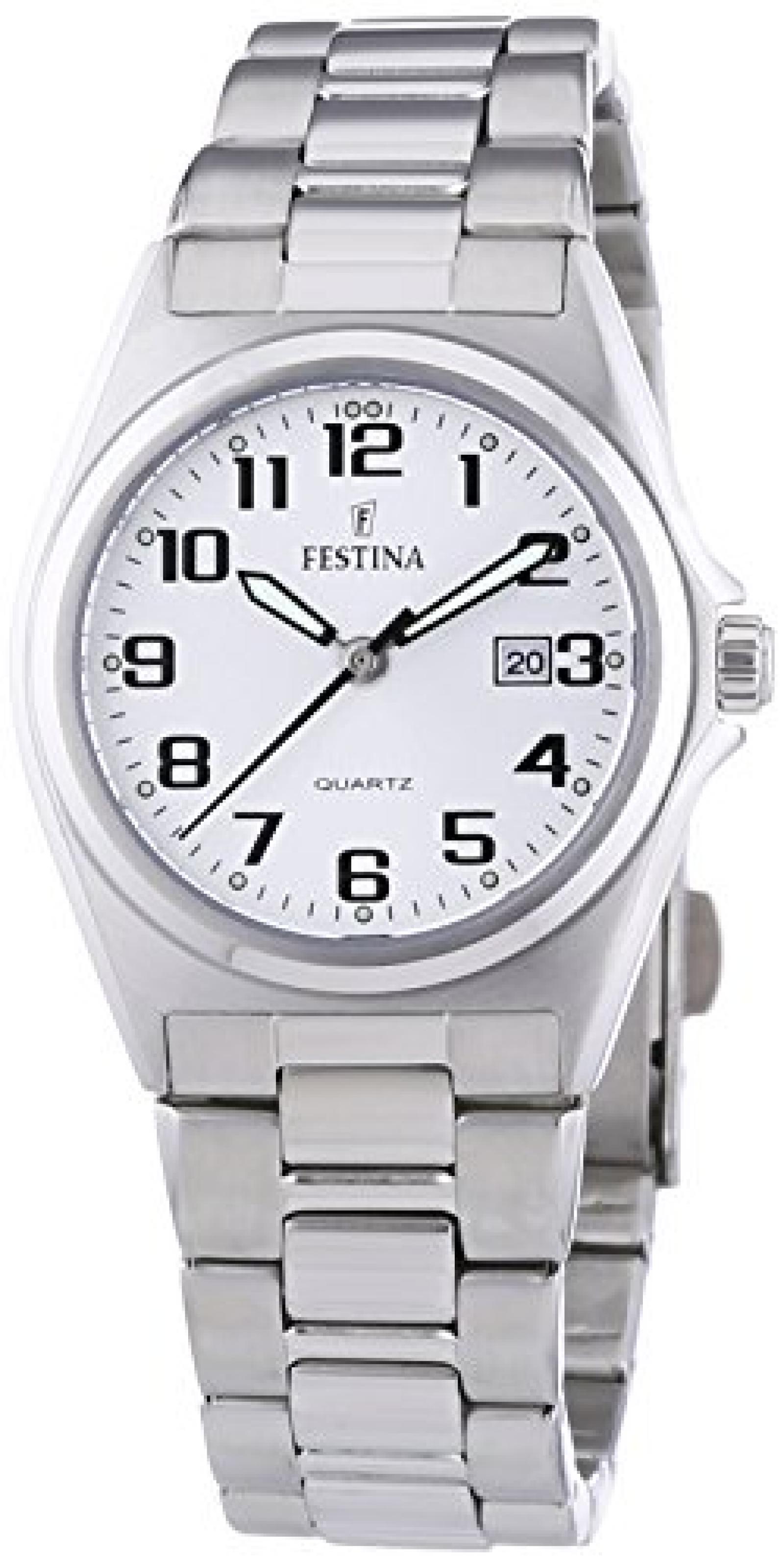 Festina Damen-Armbanduhr XS Analog Quarz Edelstahl F16375/9 