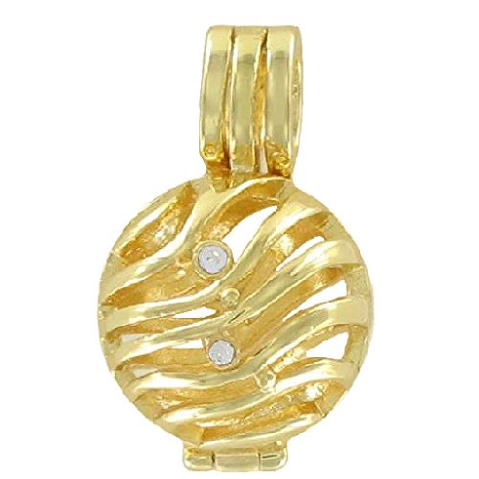 Quiges, Eligo Jewellery 12mm Gold Plated Kugel Anhänger Versilbert für Eligo 12mm Kugeln Quiges, Eligo Jewellery 12mm Gold Plated Kugel Anhänger Versilbert für Eligo 12mm Kugeln