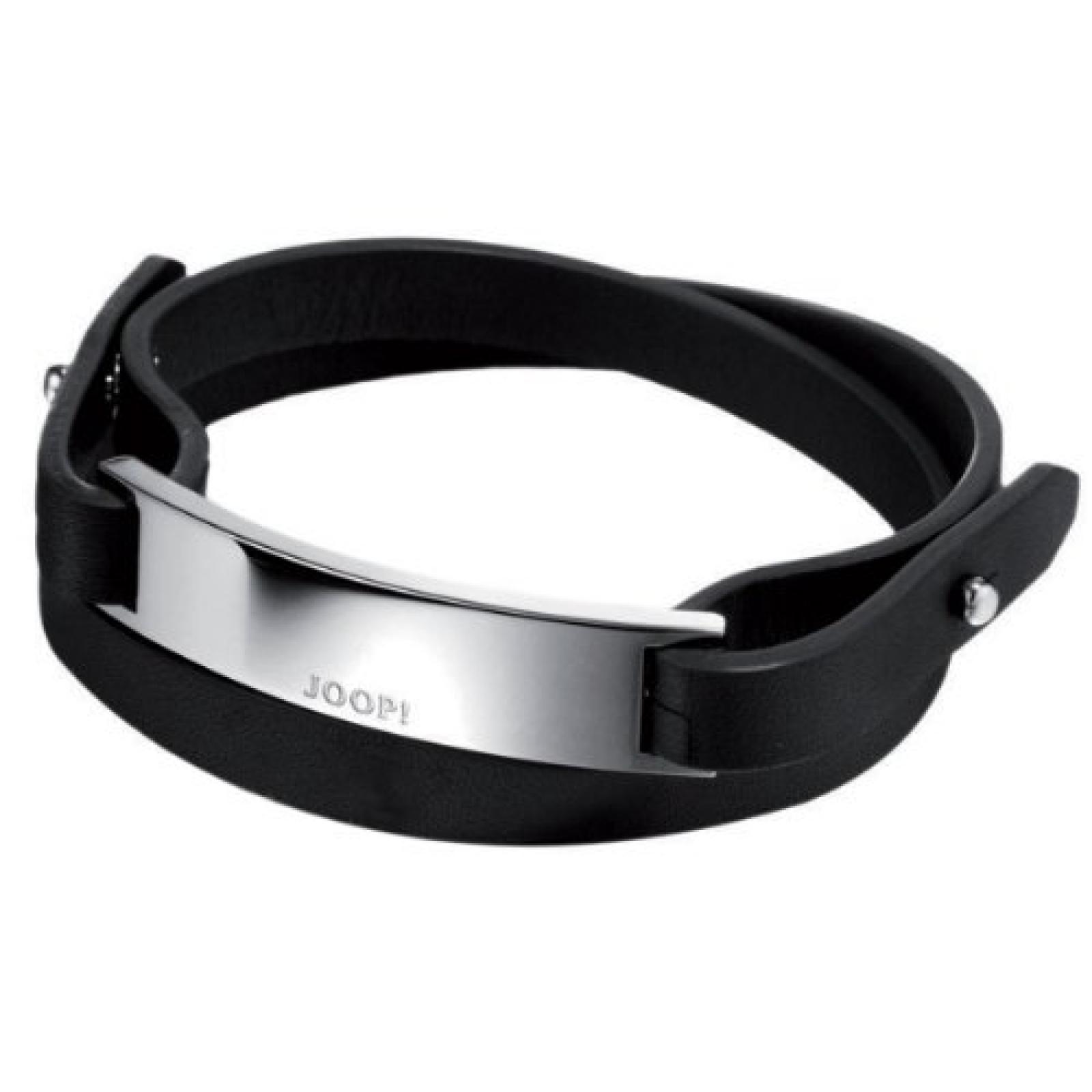 Joop! Herren-Armband Bruce Leder schwarz Edelstahl JPBR10290A220 JPBR10290A220 