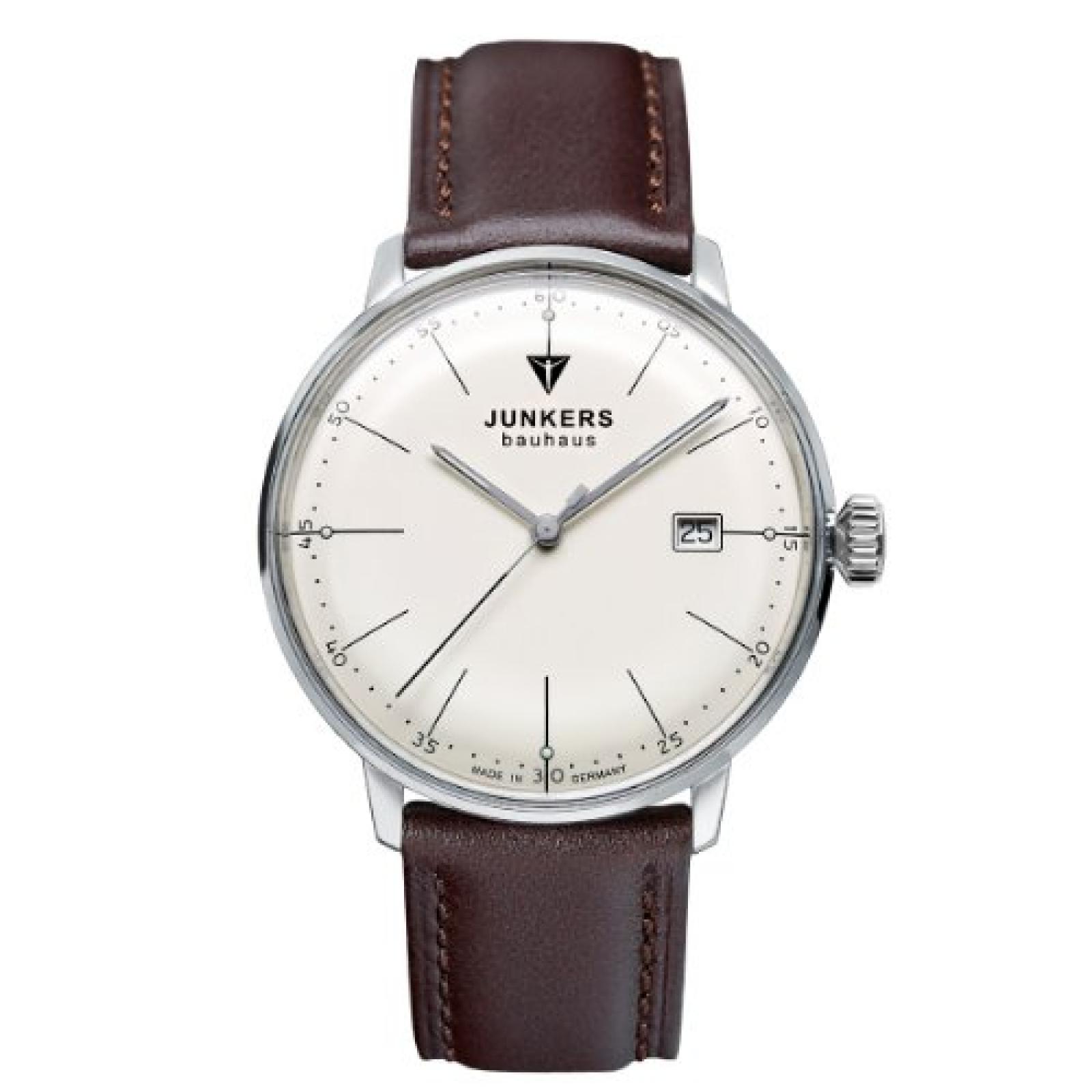 Junkers Herren-Armbanduhr XL Bauhaus Analog Quarz Leder 60705 Junkers Herren-Armbanduhr XL Bauhaus Analog Quarz Leder 60705