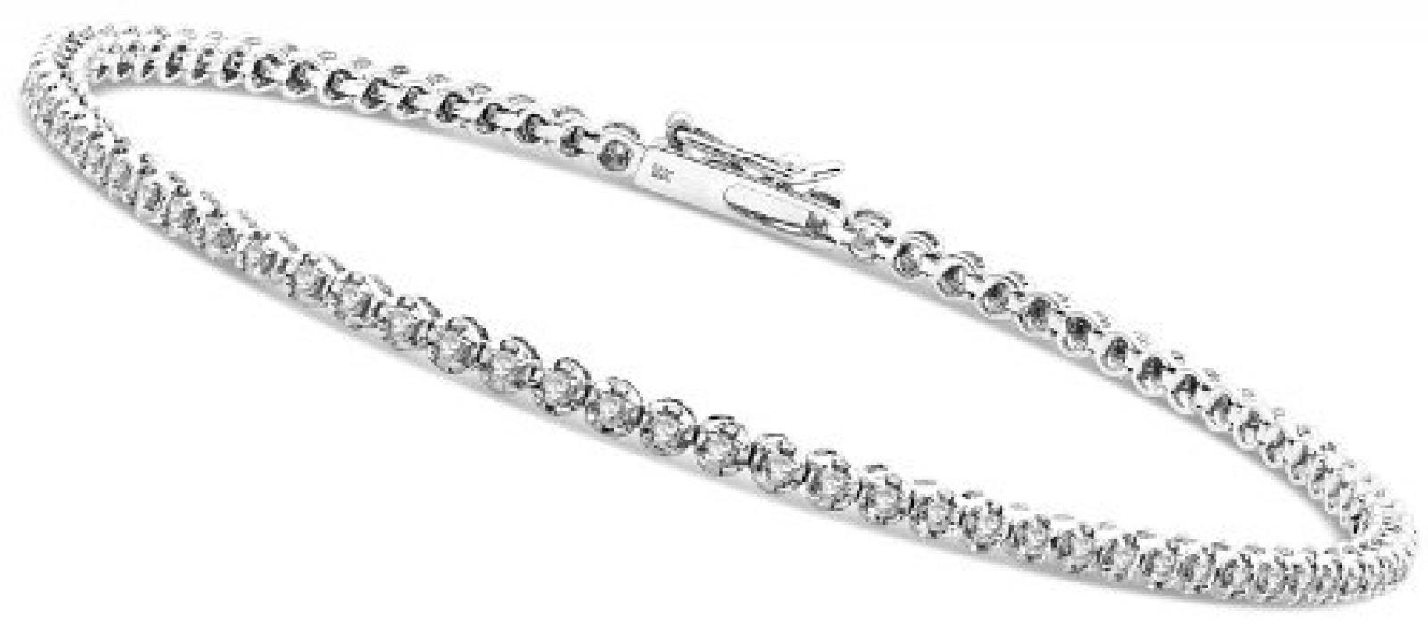 Miore 21cm l&auml;nge Tennisarmband  375 Wei&szlig;gold 1.0 carat Brillanten MV042B 