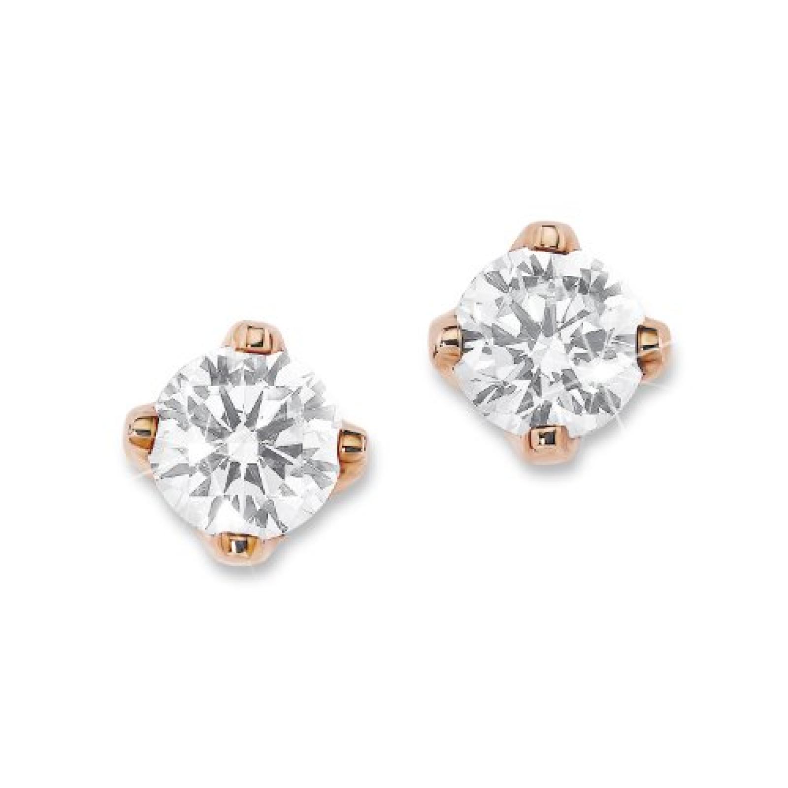 s.Oliver Jewel Damen-Ohrstecker 925 Sterling Silber Zirkonia wei&szlig; 487313 