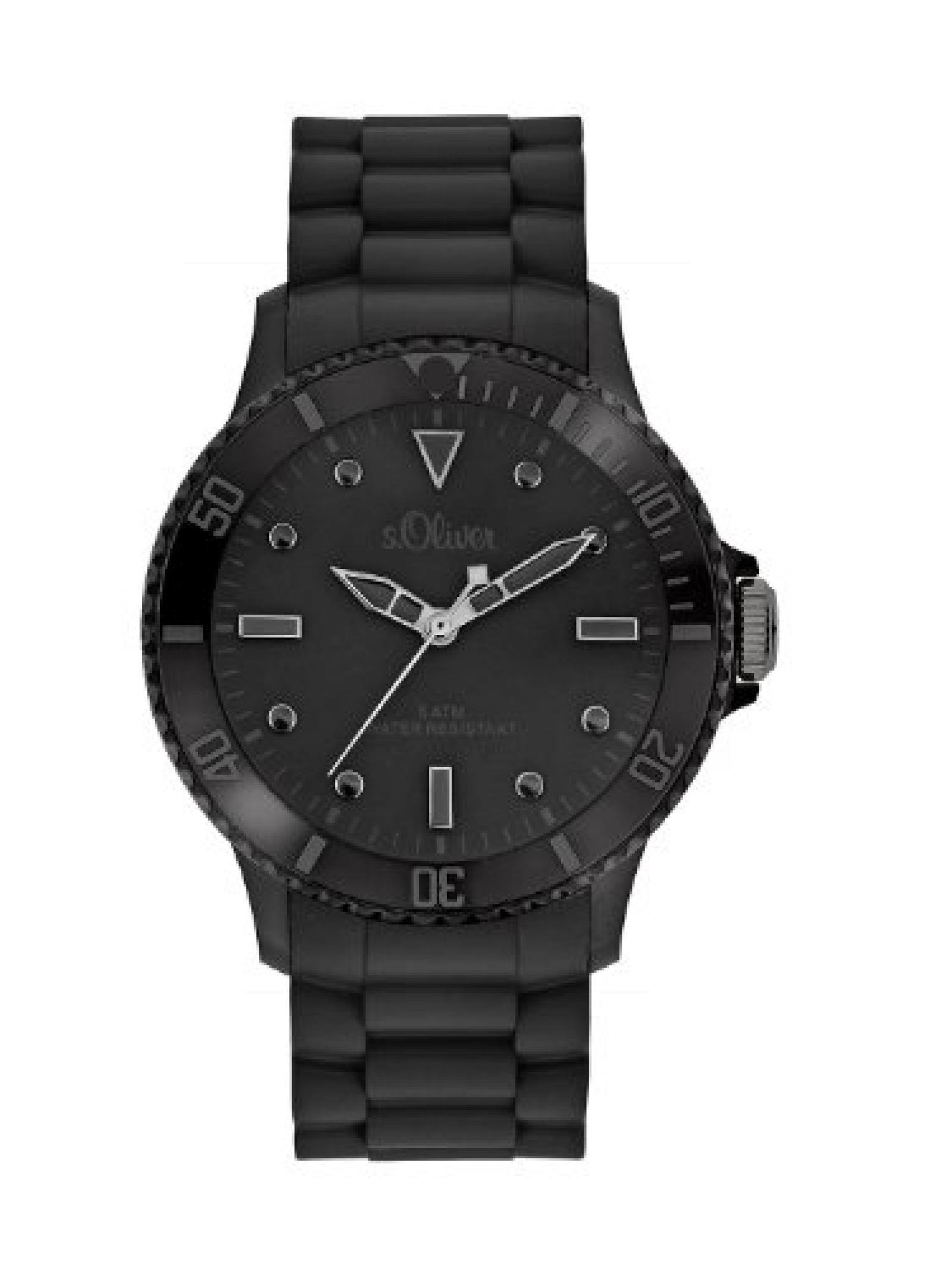 s.Oliver Unisex-Armbanduhr Big Size Silikon schwarz SO-2320-PQ s.Oliver Unisex-Armbanduhr Big Size Silikon schwarz SO-2320-PQ