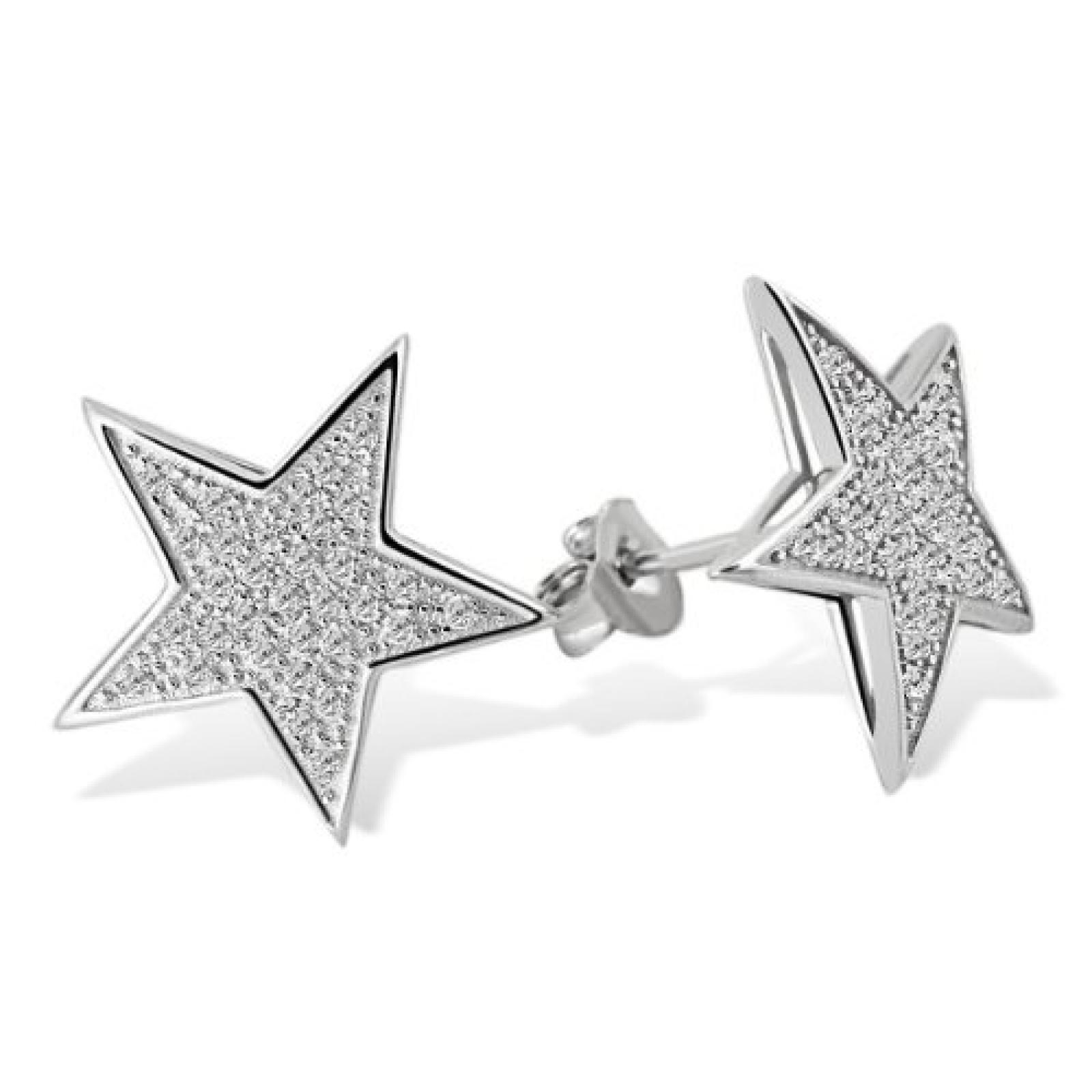 Goldmaid Damen-Ohrstecker Glamour Sterne PremiumShine 925 Sterlingsilber 62 klare Zirkonia Fo O5486S 