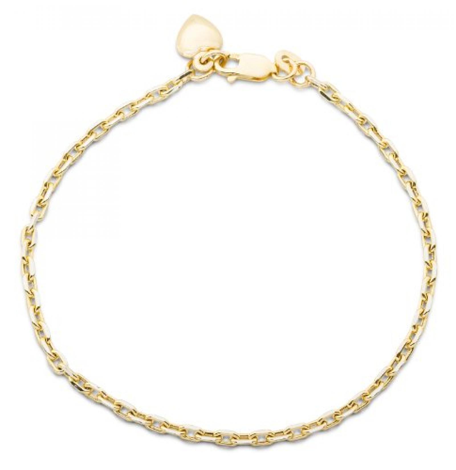 Carissima Damen-Armband Aus 9 Karat (375) Gelbgold – Ovales Panzerarmband, 18 Cm
