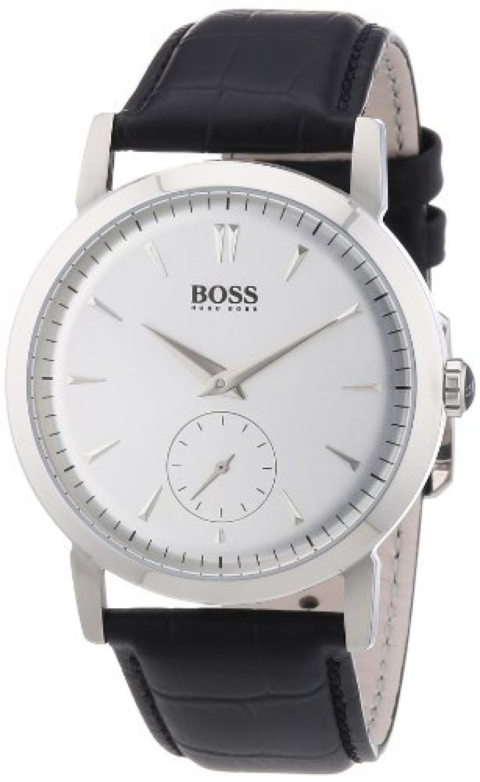 Hugo Boss Herren-Armbanduhr XL Analog Quarz Leder 1512774 