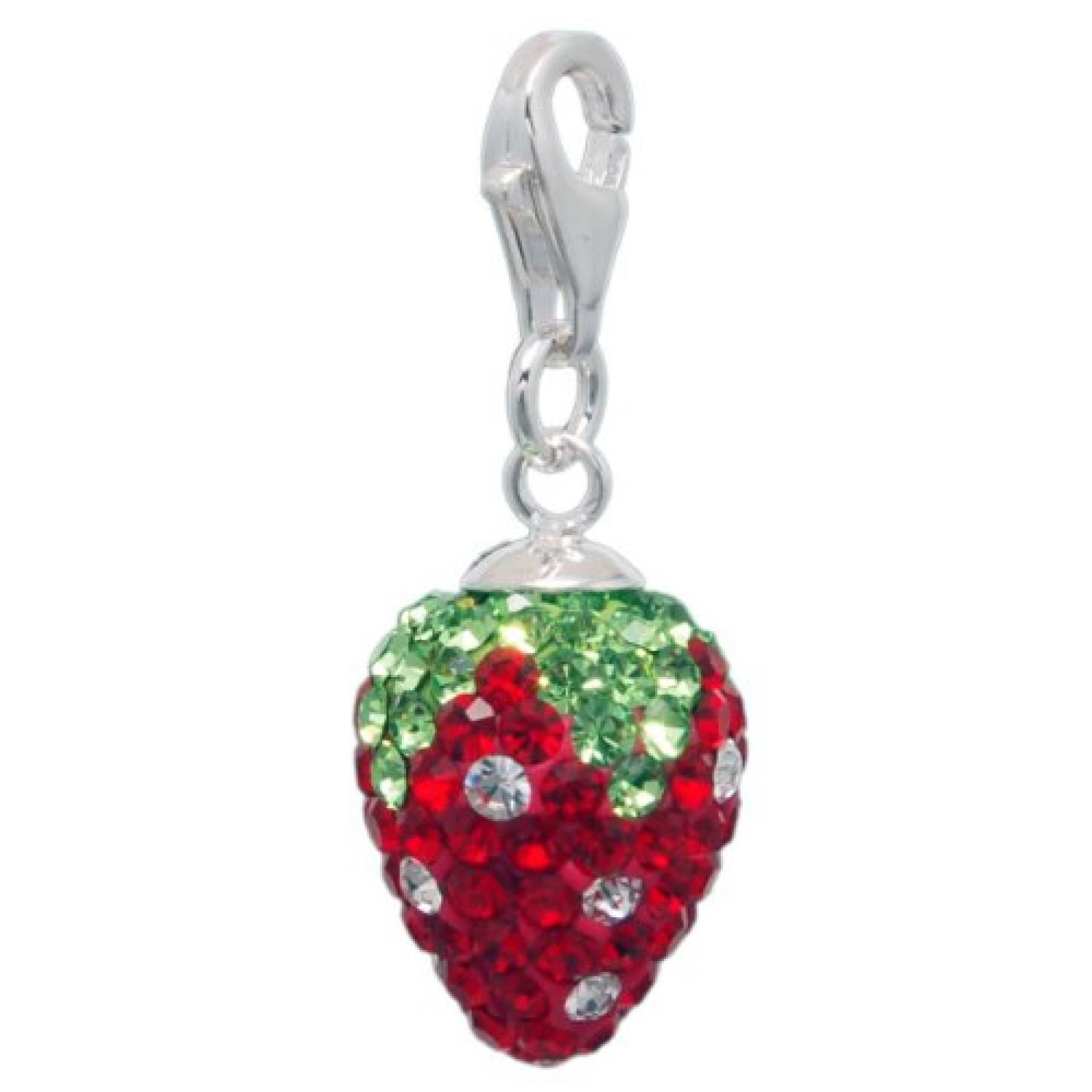 Melina Damen-Charm Anhänger Erdbeere Swarovski 925 Sterling Silber 1801425 Melina Damen-Charm Anhänger Erdbeere Swarovski 925 Sterling Silber 1801425