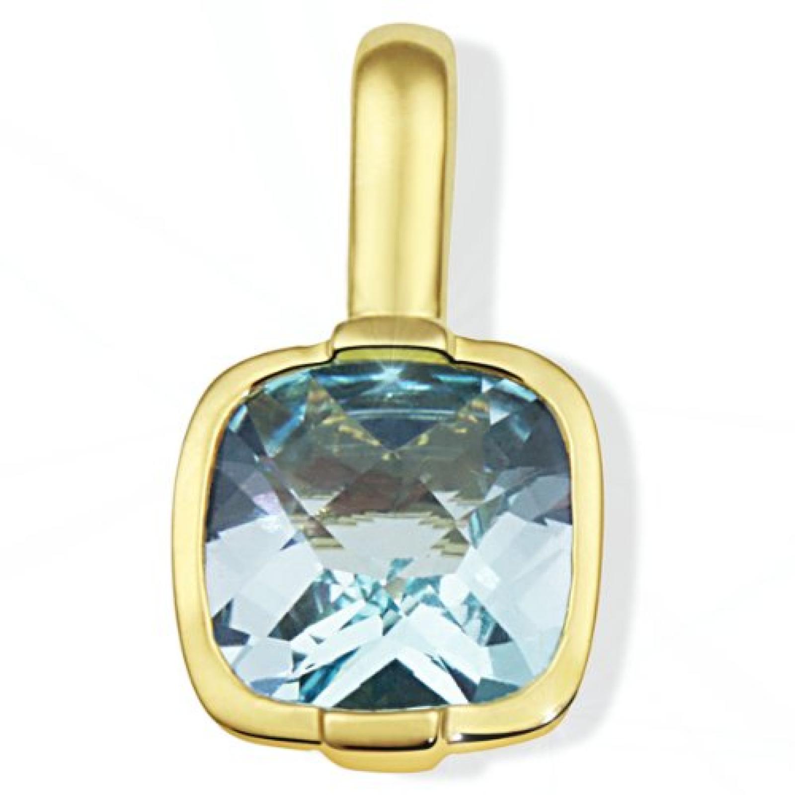 Goldmaid Damen-Anh&auml;nger 333 Gelbgold 1 Topas hellblau Fa A4444GG 