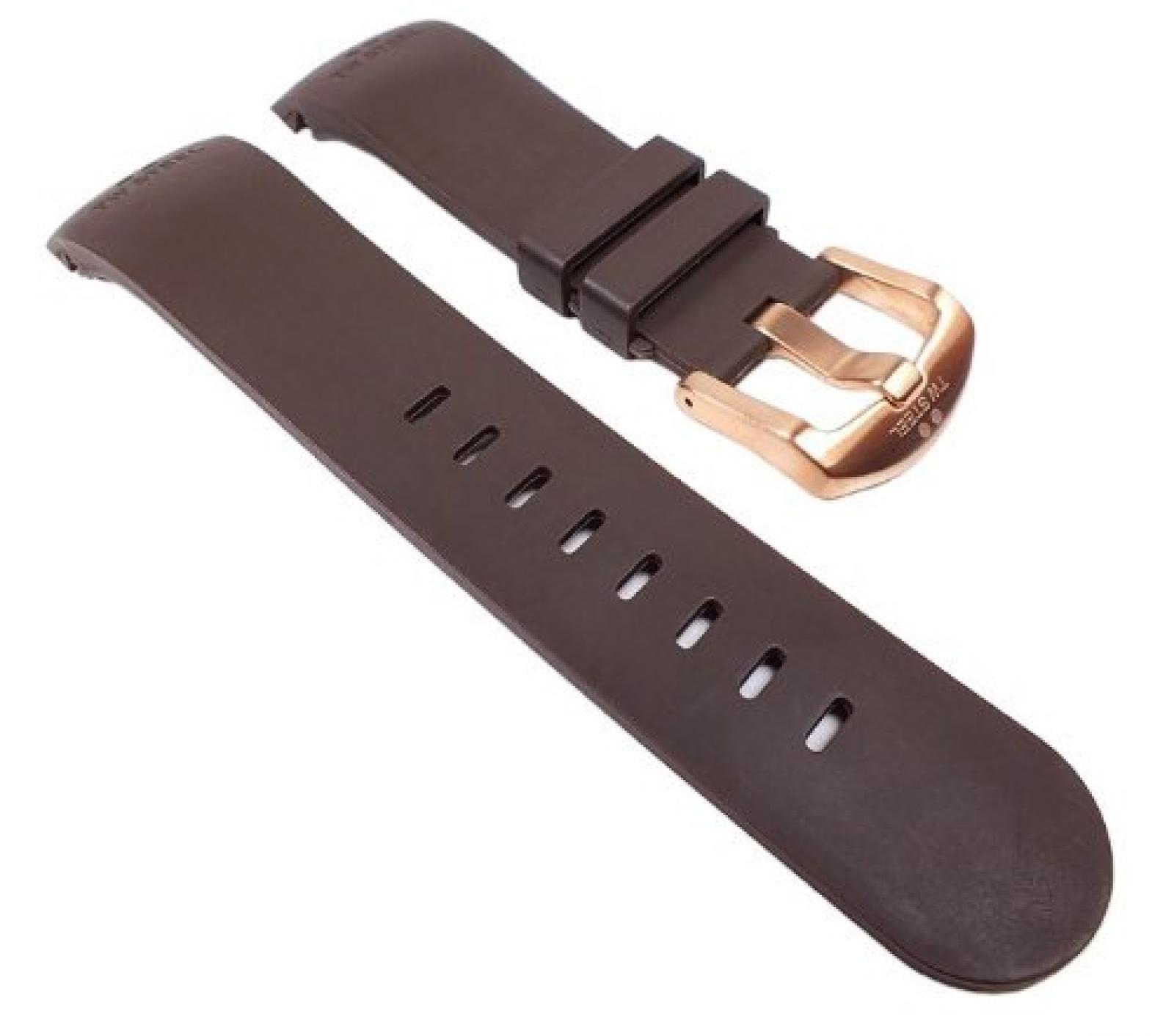 TW STEEL Ersatzband Kautschuk Band 24mm Braun / Ros&eacute; f&uuml;r TW85, TW87, TW97, TW104, TW120 