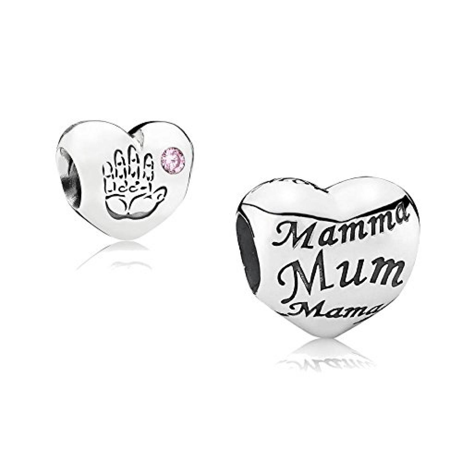 Original Pandora Geschenkset - 1 Silber Element M&uuml;tter dieser Welt 791112 und 1 Silber Element Baby M&auml;dchen mit rosafarbenem Zirkonia 791280PCZ 