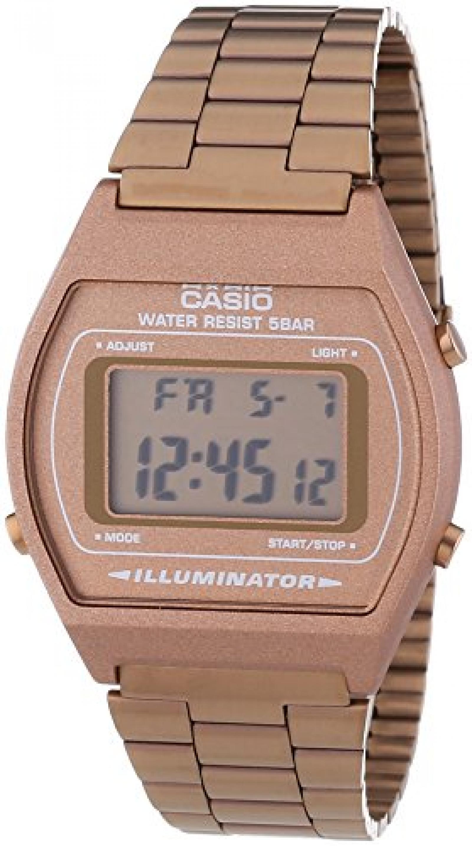 Casio Unisex-Armbanduhr Casio Collection Digital Quarz Edelstahl B640WC-5AEF 