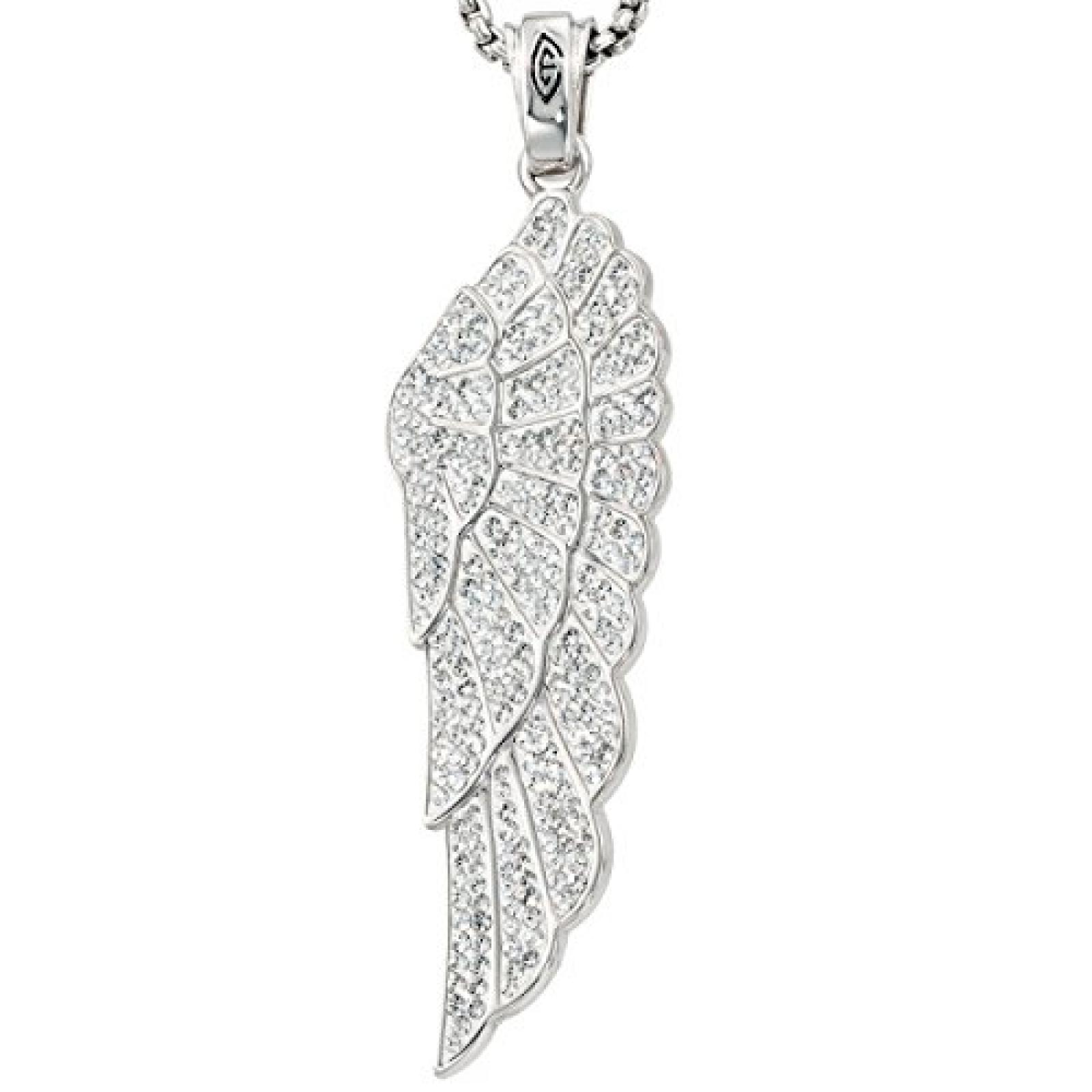 JOBO Anhänger Engelsflügel 925 Sterling Silber rhodiniert mit Swarovski-Elements JOBO Anhänger Engelsflügel 925 Sterling Silber rhodiniert mit Swarovski-Elements