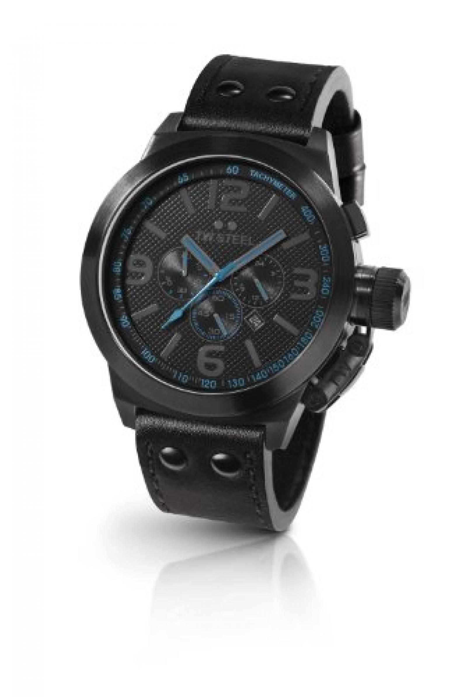 TW Steel Herren-Armbanduhr XL Canteen Style Chronograph Leder TW-904 TW Steel Herren-Armbanduhr XL Canteen Style Chronograph Leder TW-904