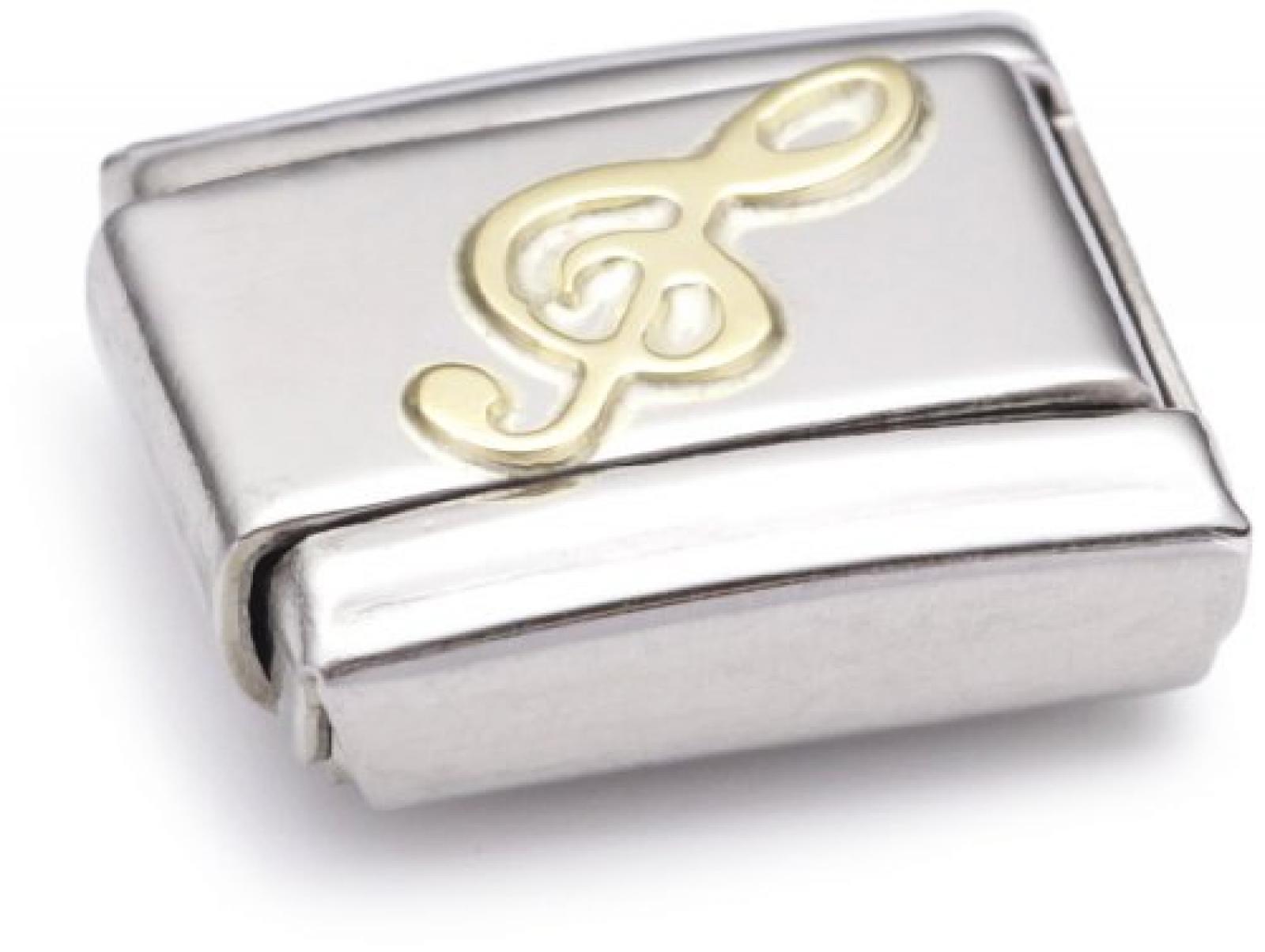 Nomination Composable Classic MUSIC Edelstahl und 18K-Gold (Violinschlussel) 030117 