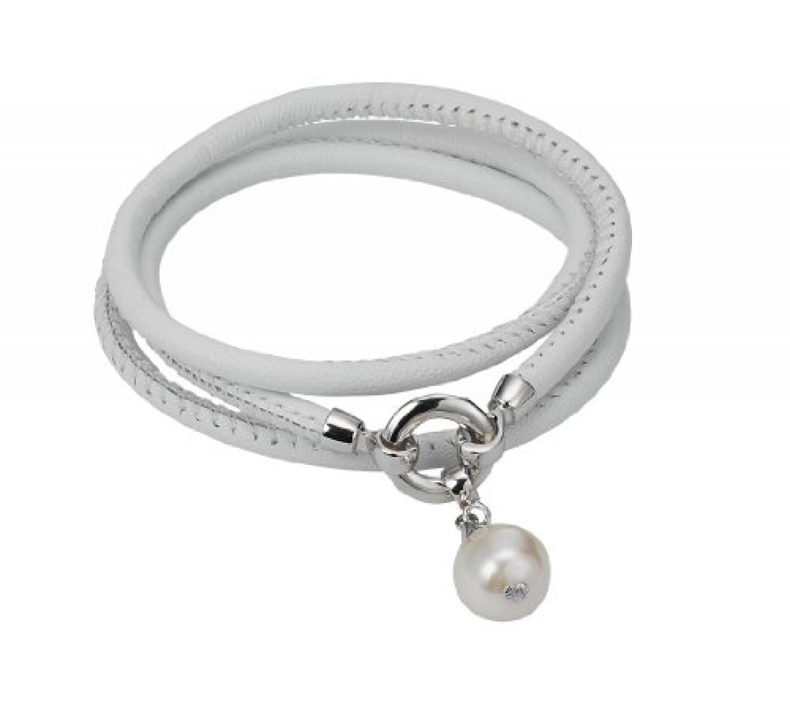 Adriana Damen-Set: Halskette + Armband S&uuml;&szlig;wasser Zuchtperlen 925 Sterling Silber L1-weiss 