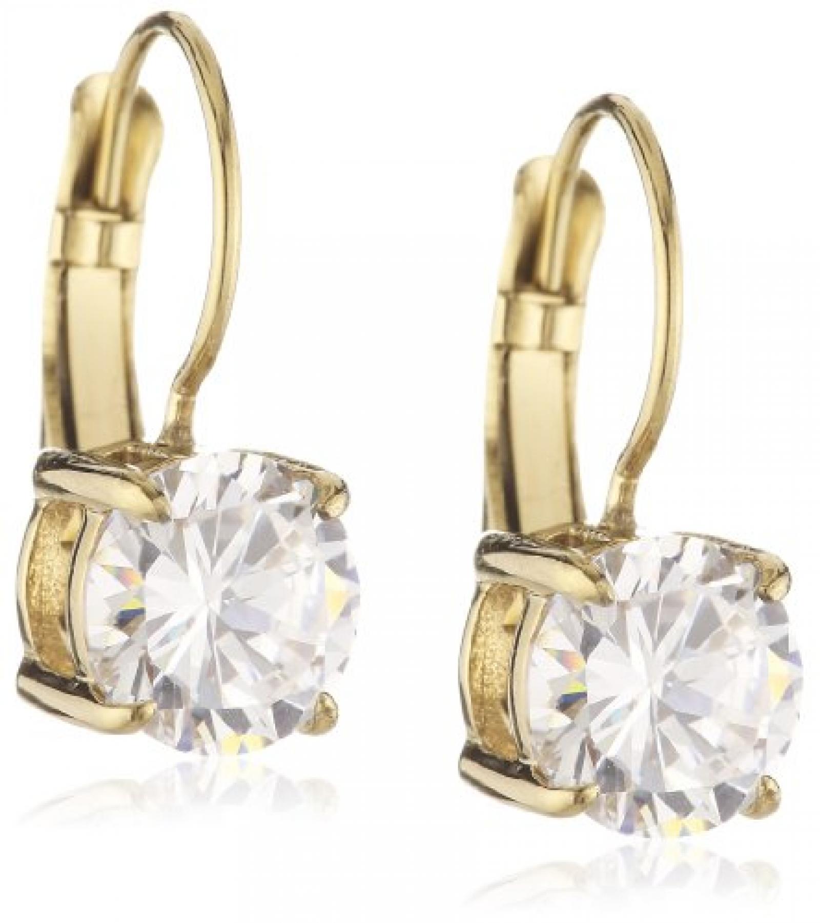 Dyrberg/Kern Damen-Ohrhänger Vergoldetes Metall Lindy sg crystal 334561 