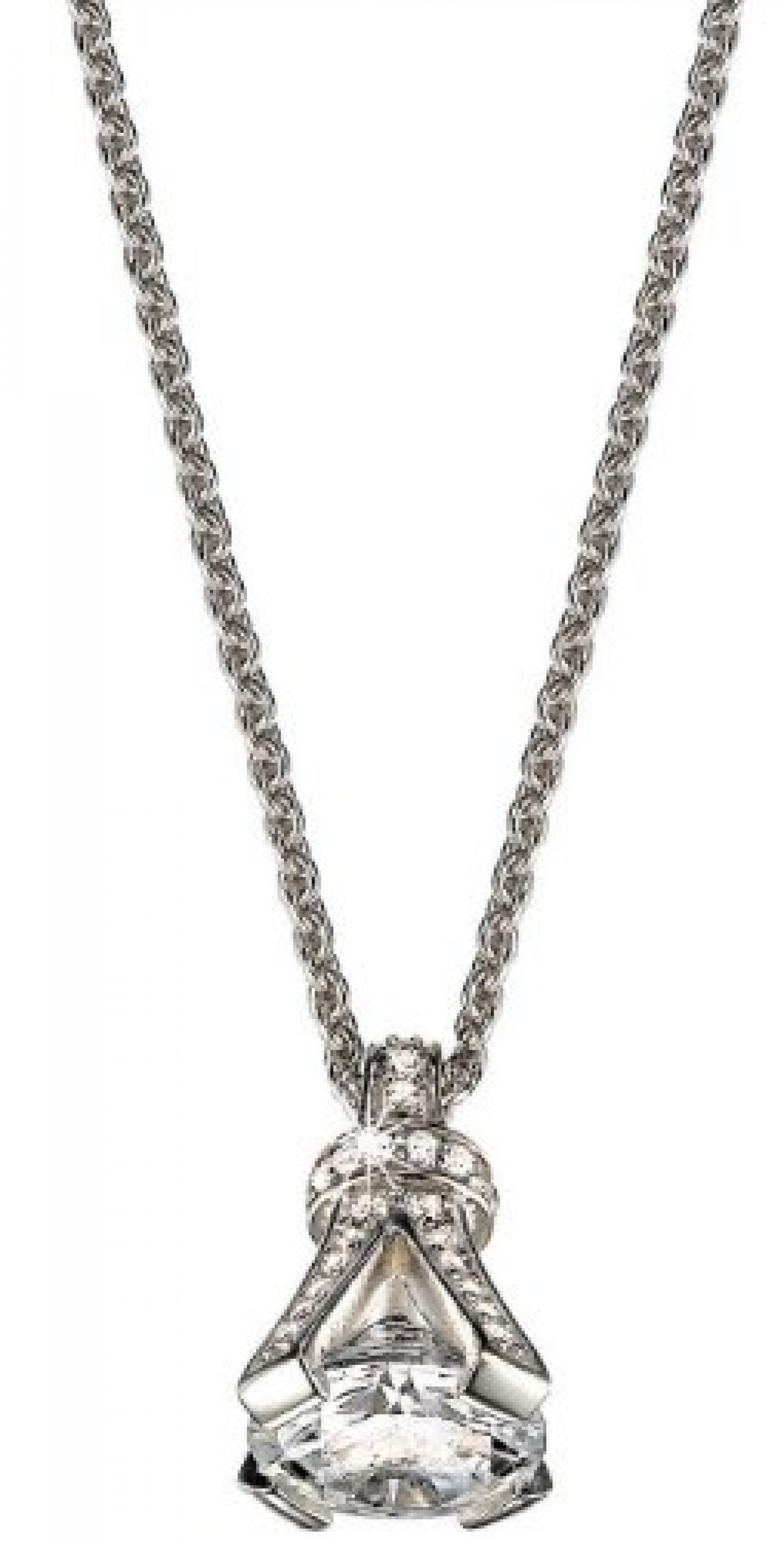 Pierre Cardin Damen Halskette 925 Sterling Silber rhodiniert Kristall Zirkonia Romance 42 cm weiß PCNL90410A420 