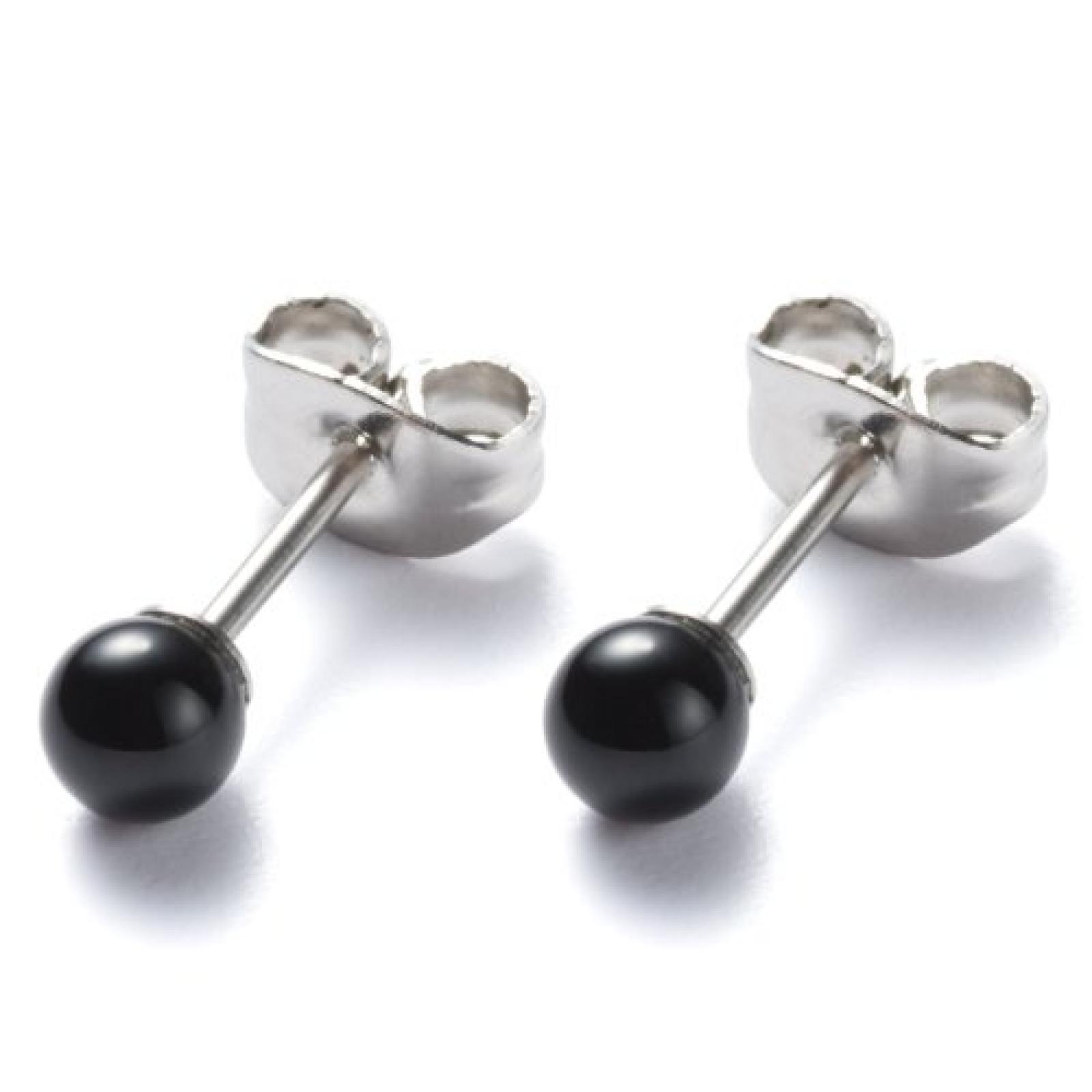 Monomania Damen-Ohrstecker Edelstahl 2 Onyxkugeln schwarz 5 mm 31226 Monomania Damen-Ohrstecker Edelstahl 2 Onyxkugeln schwarz 5 mm 31226