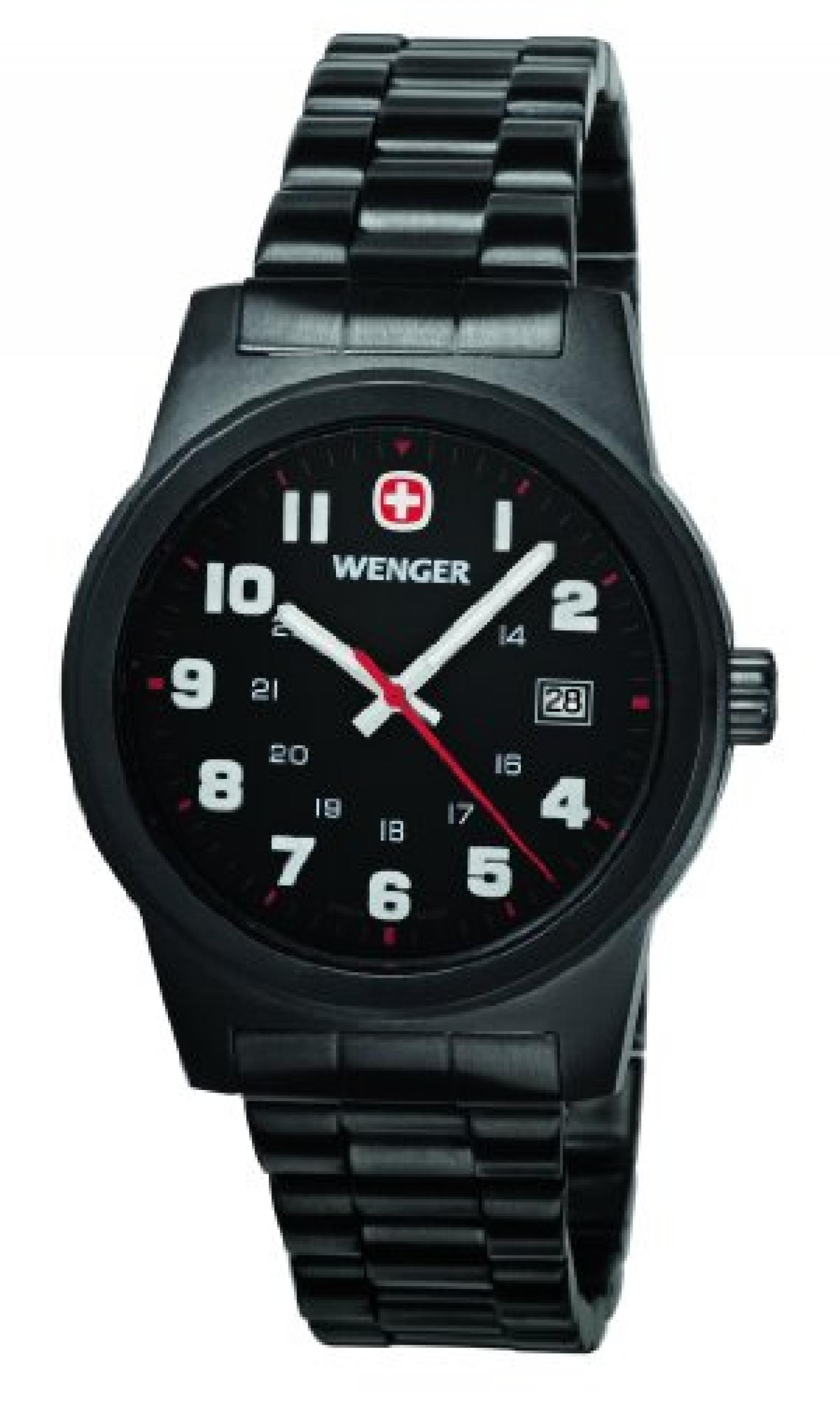 Wenger Herren-Armbanduhr XL Field Classic Analog Quarz Edelstahl beschichtet 01.0441.102 Wenger Herren-Armbanduhr XL Field Classic Analog Quarz Edelstahl beschichtet 01.0441.102
