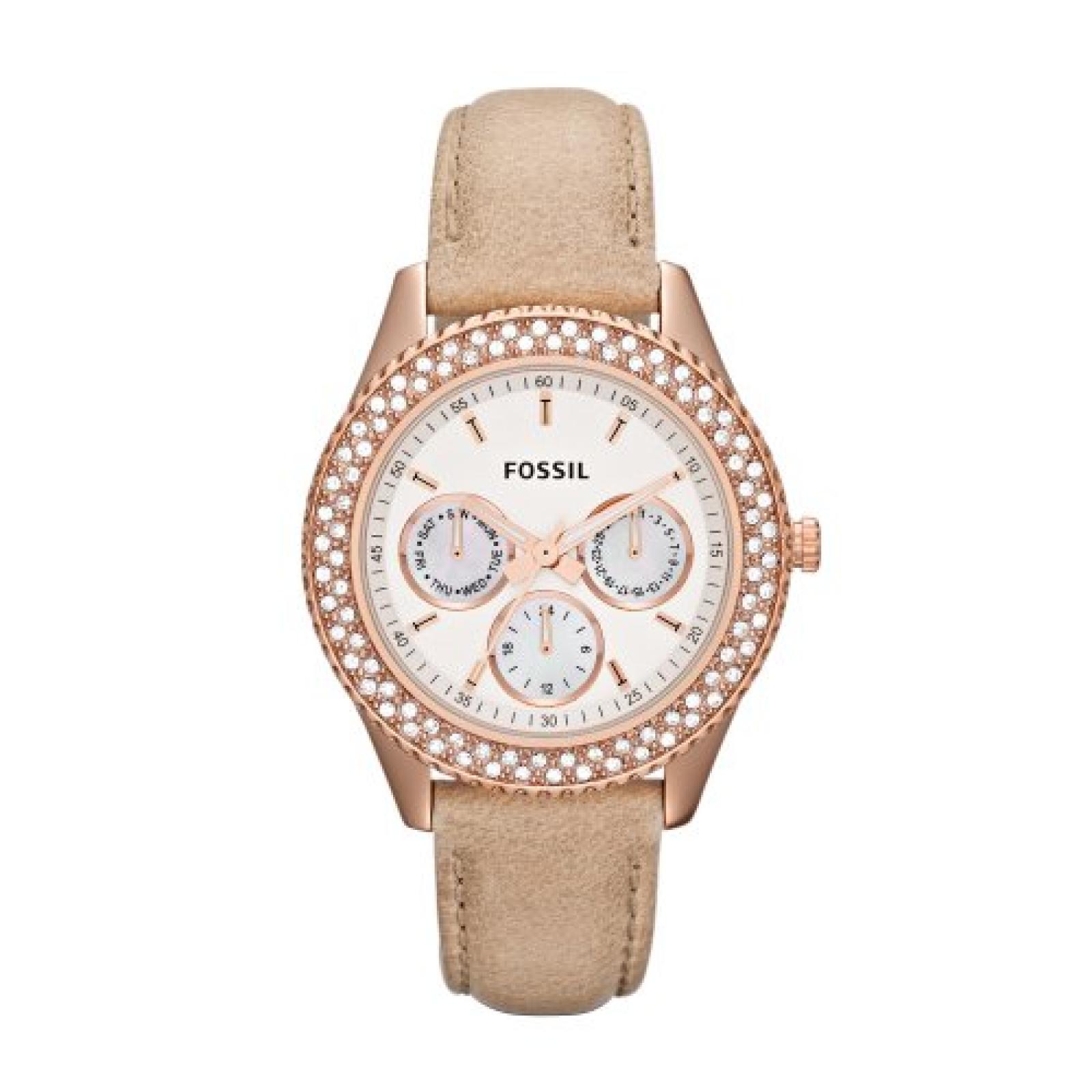 Fossil Damen-Armbanduhr Analog Leder ES3104 