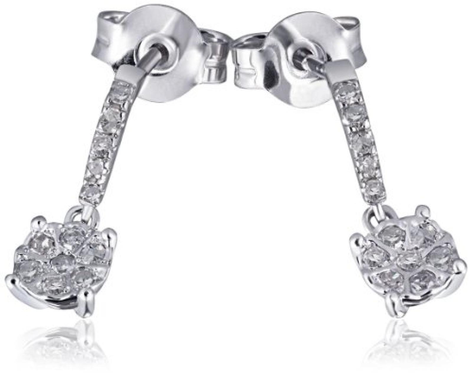 Goldmaid Damen-Ohrh&auml;nger 14 Karat 585 Wei&szlig;gold Glamour 20 Diamanten 0,11 ct. Pa O6337WG 