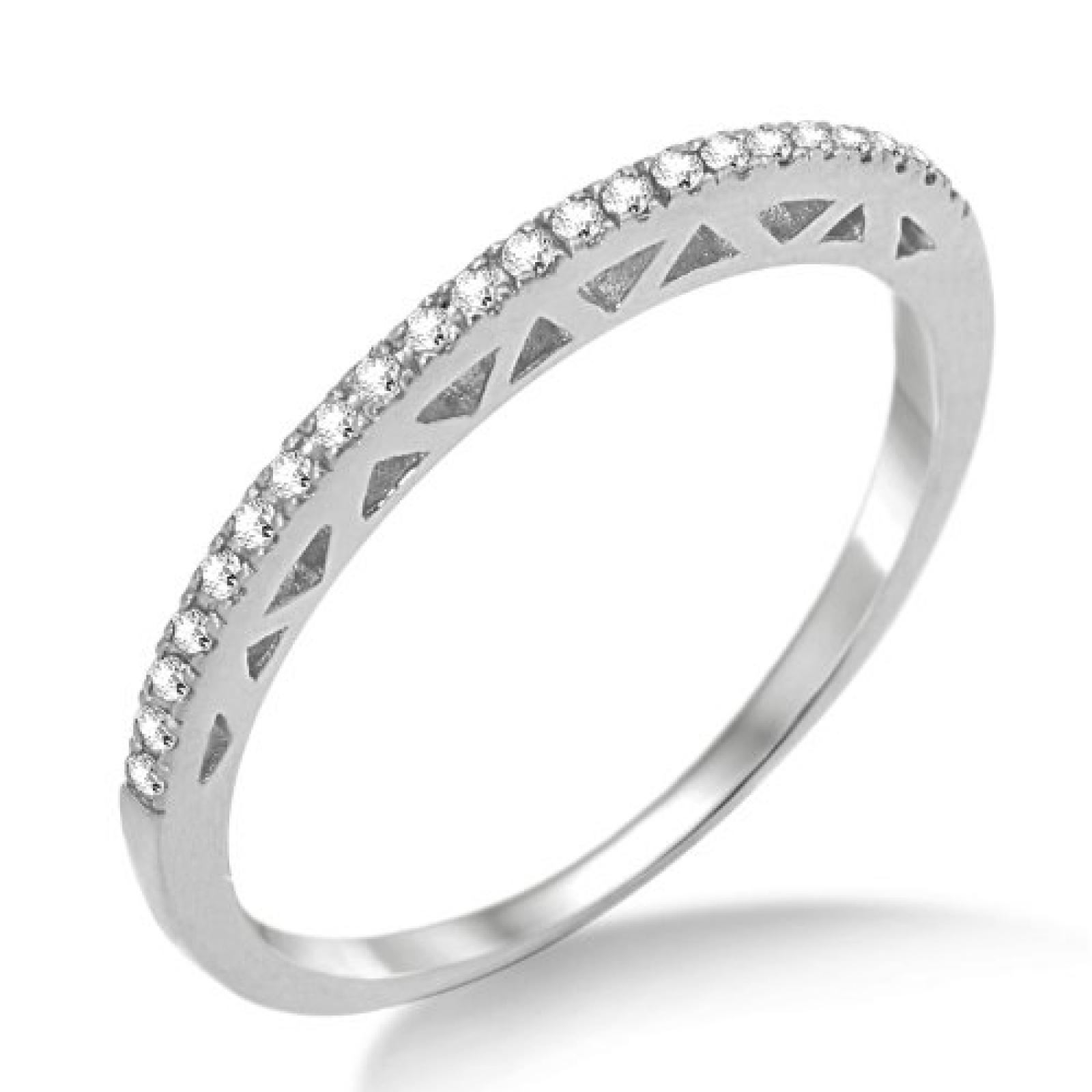 Miore Memoire Damen-Ring 375 Wei&szlig;gold Brillanten 0,11ct MP9022RM 