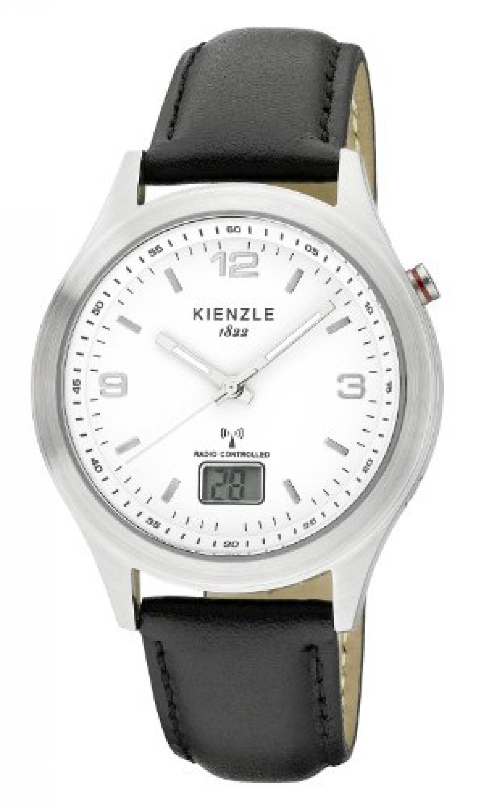 Kienzle Herren-Armbanduhr XL Funkuhr KIENZLE CORE Analog - Digital Quarz Leder K3101012011-00322 Kienzle Herren-Armbanduhr XL Funkuhr KIENZLE CORE Analog - Digital Quarz Leder K3101012011-00322