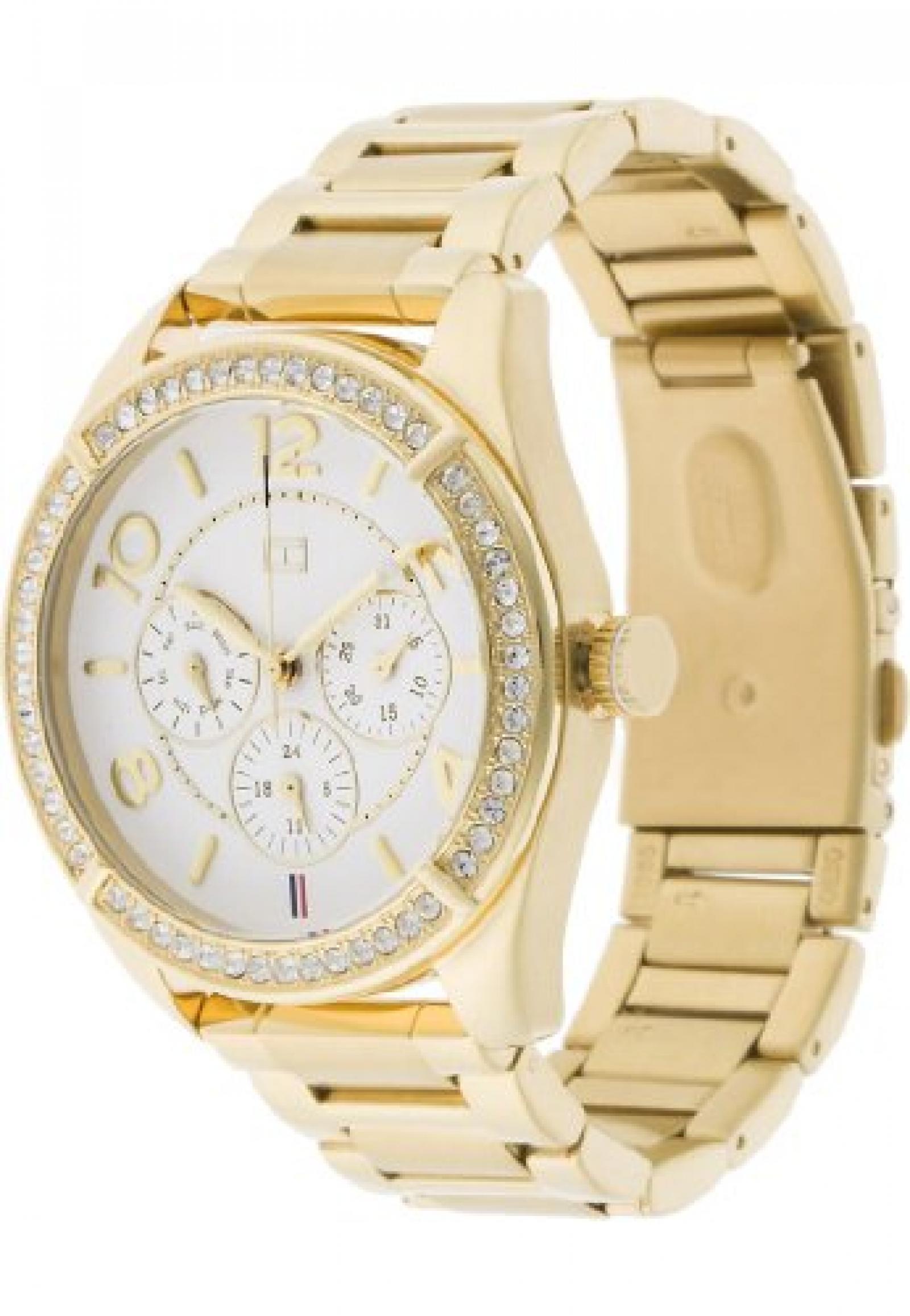 Tommy Hilfiger Damen-Armbanduhr Sport Luxury Analog Quarz (One Size, weiß) 