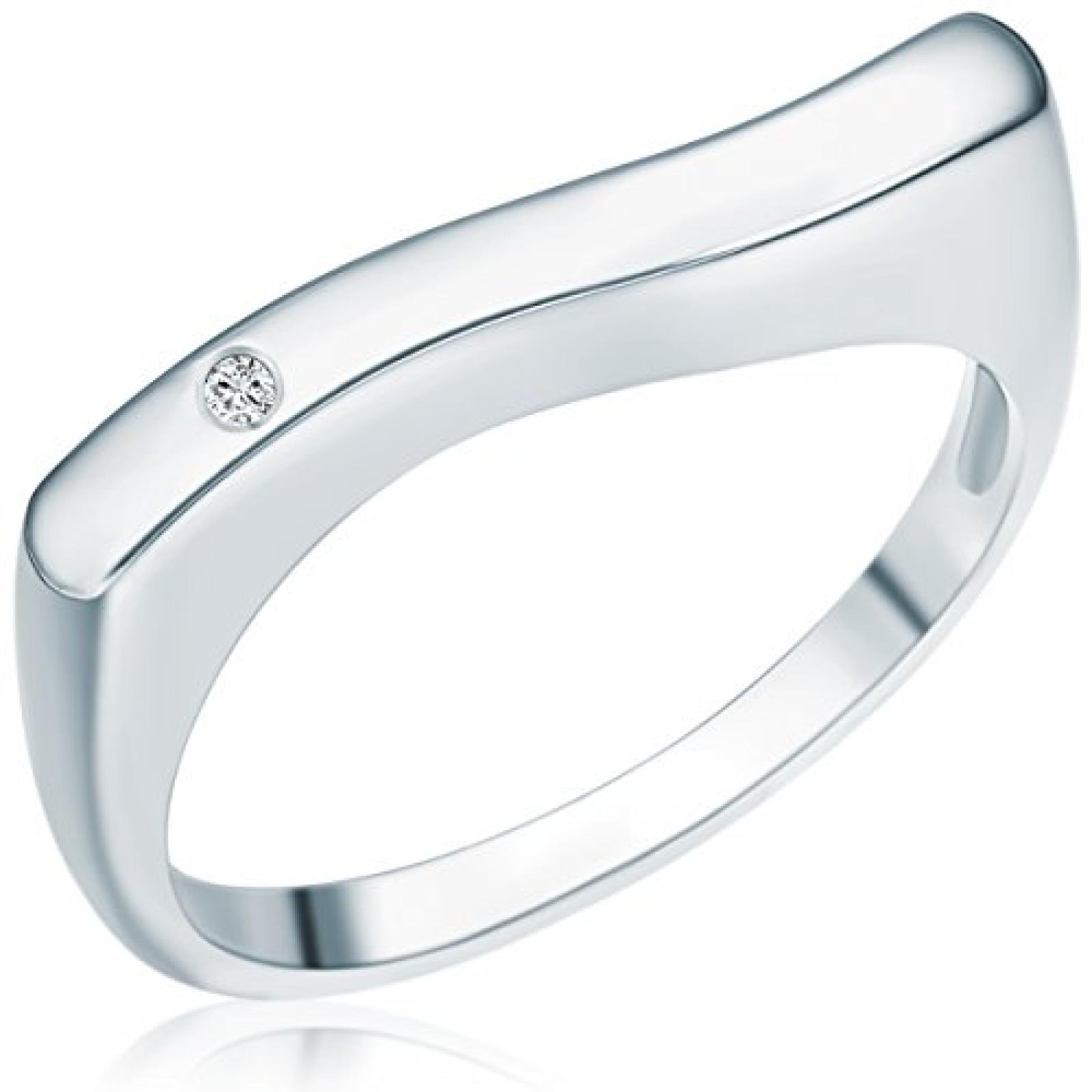 Secret Diamonds Ring 925 Sterlingsilber 1 Diamant 0,01 Ct Wei&szlig; 