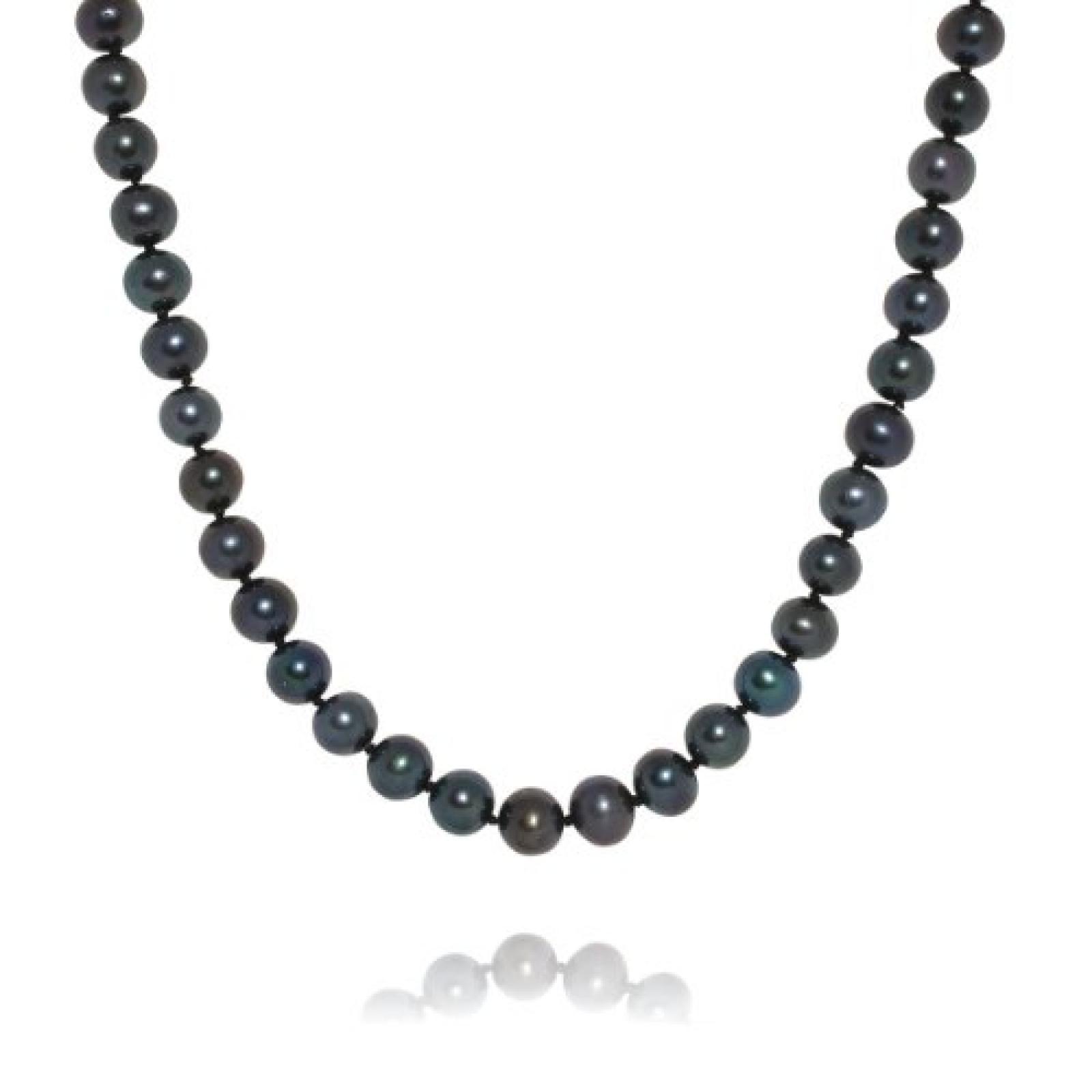 Valero Pearls Classic Collection Damen-Kette Hochwertige S&uuml;&szlig;wasser-Zuchtperlen in ca.  9 mm Oval 925 Sterling Silber    43 cm + 5 cm Verl&auml;ngerung 