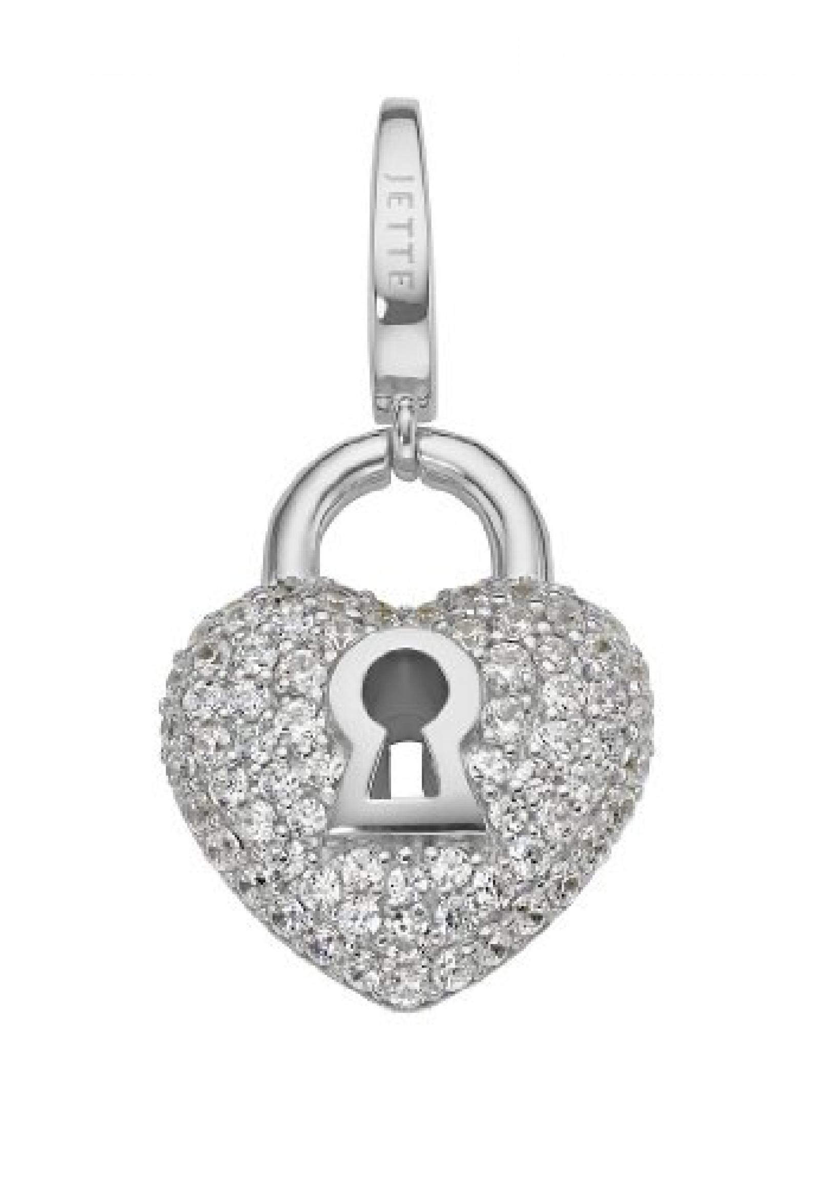 JETTE Charms Damen-Charm CHARM 925er Silber 75 Zirkonia One Size, silber 