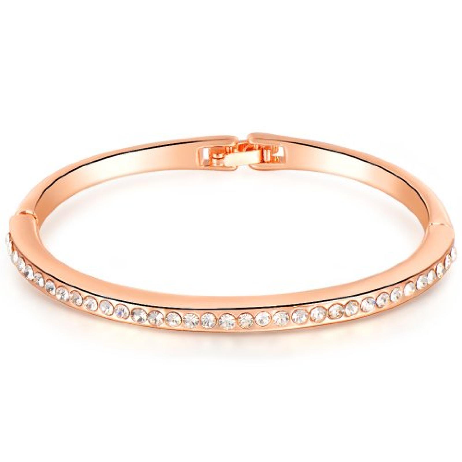 Ninabox Weihnachtsgeschenk Rosegold Damen M&auml;dchen Armreif SWAROVSKI ELEMENTS Kristall Damen Schmuck Modeschmuck Geschenk Geburtstagsgeschenk Party Kollektion Weihnachten Geschenk 