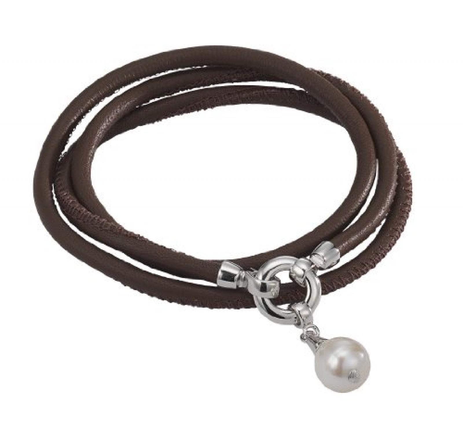 Adriana Damen-Set: Halskette + Armband Süßwasser Zuchtperlen 925 Sterling Silber L1-havannah 