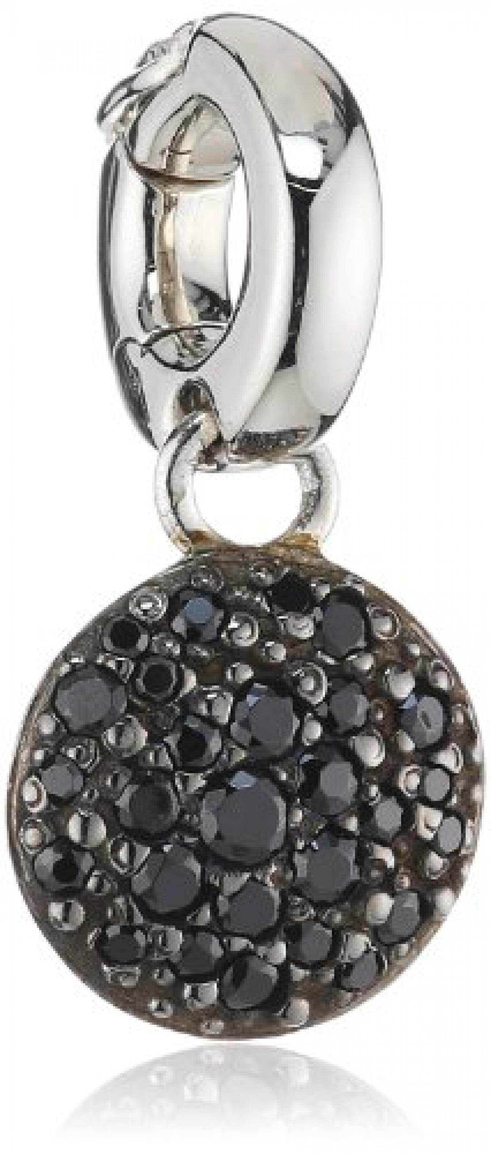 Viventy Damen-Anh&auml;nger 925 Sterling Silber NA Zirkonia schwarz 766022 