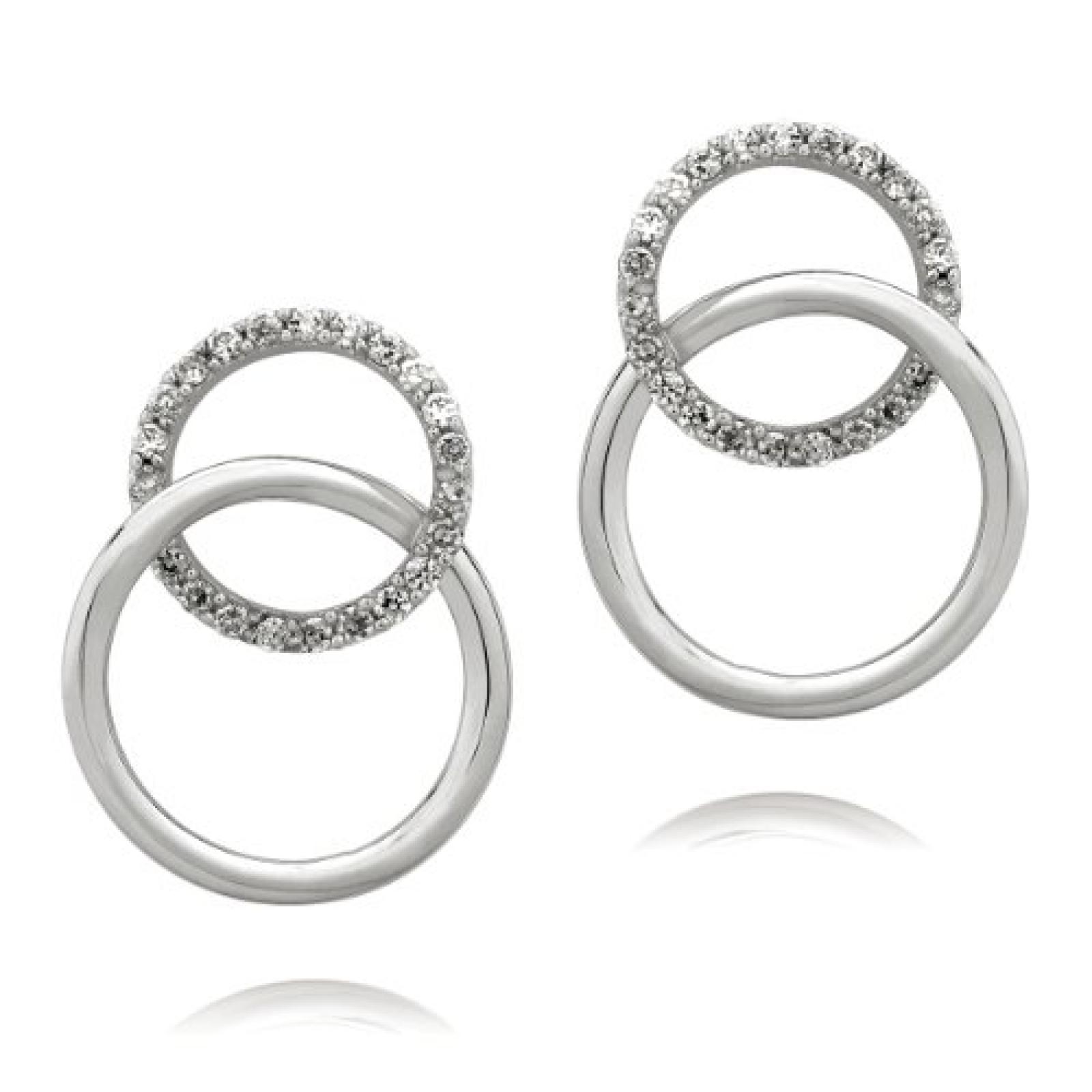 Rafaela Donata Glamour Collection Damen-Ohrstecker 925 Sterling Silber Zirkonia wei&szlig;  60832008 