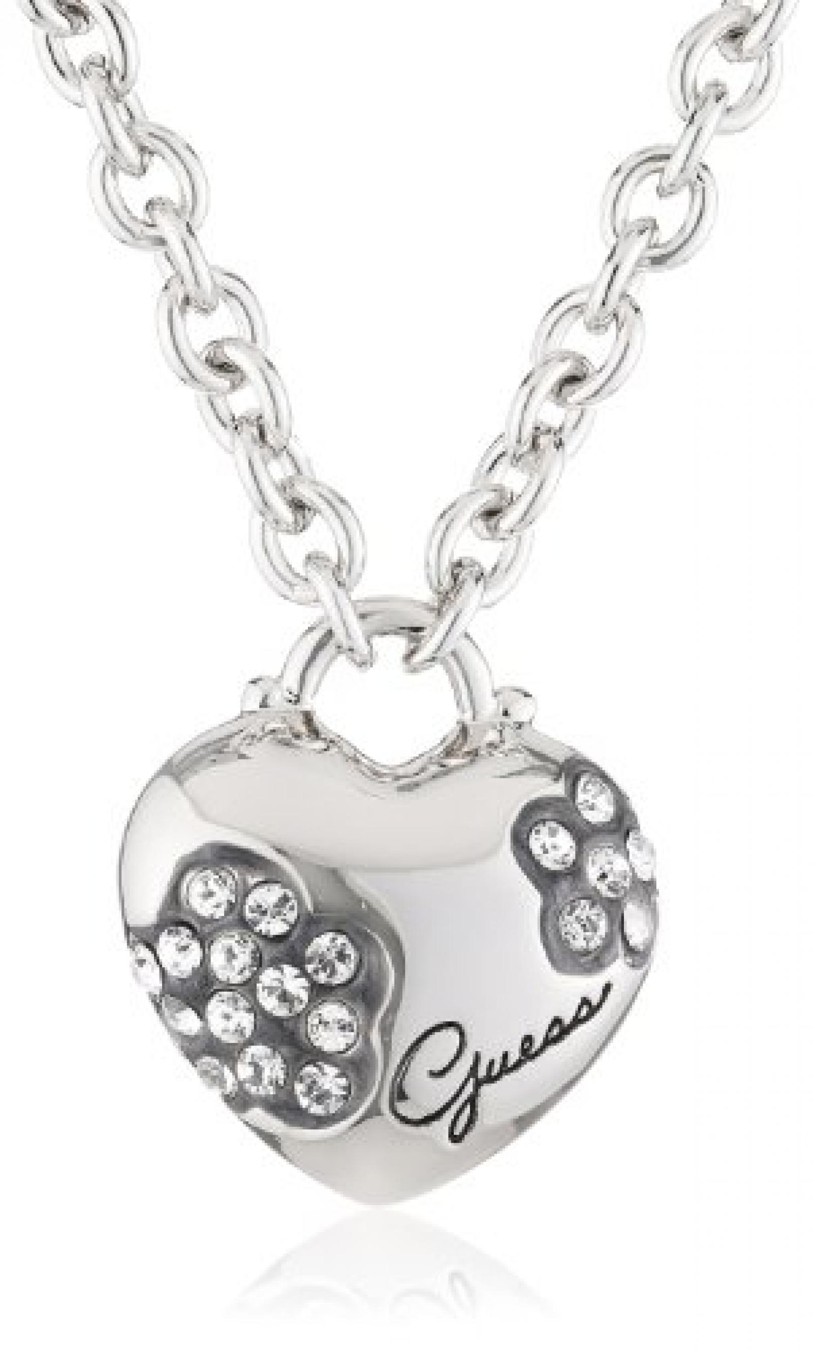 Guess Damen-Halskette Metall mit Herz UBN11219 Guess Damen-Halskette Metall mit Herz UBN11219