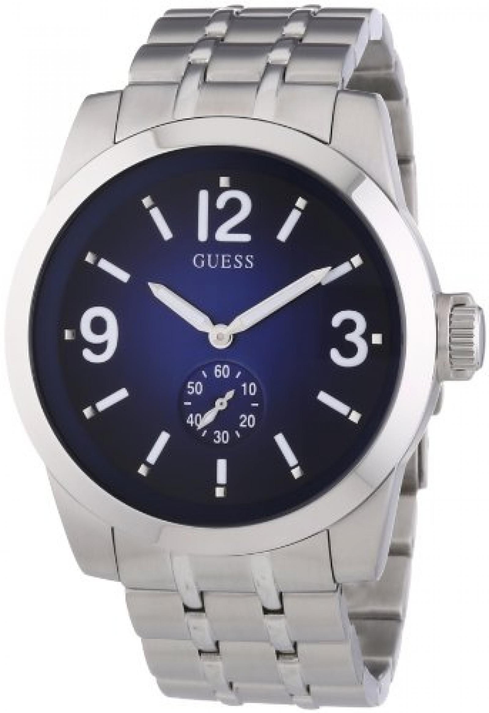 Guess Herren-Armbanduhr XL Analog Quarz Edelstahl W13571G2 