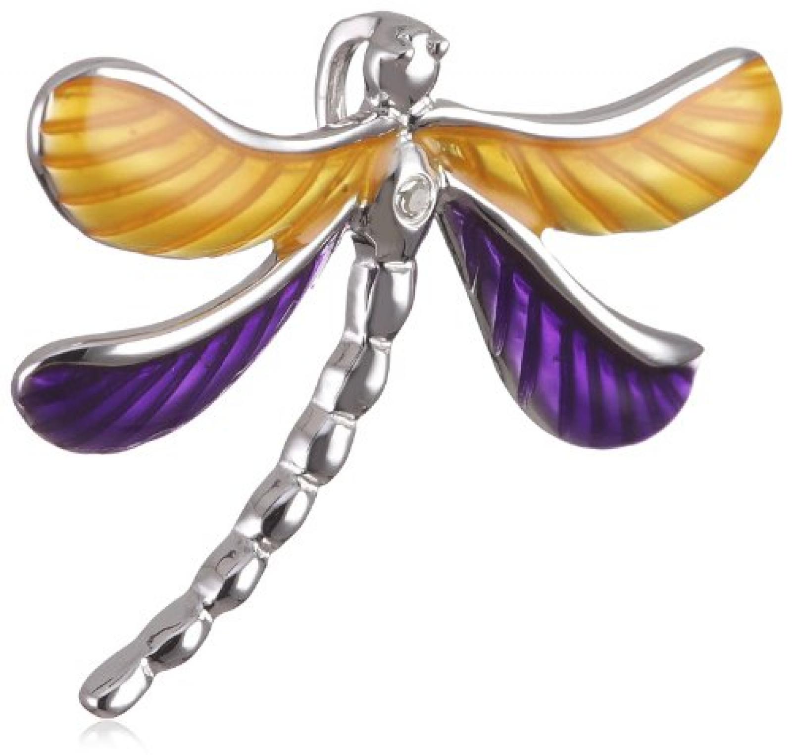 Rafaela Donata Damen-Anh&auml;nger Diamond Collection 925 Sterling Silber Diamant Emaille lila / orange (ohne Kette)  60250108 