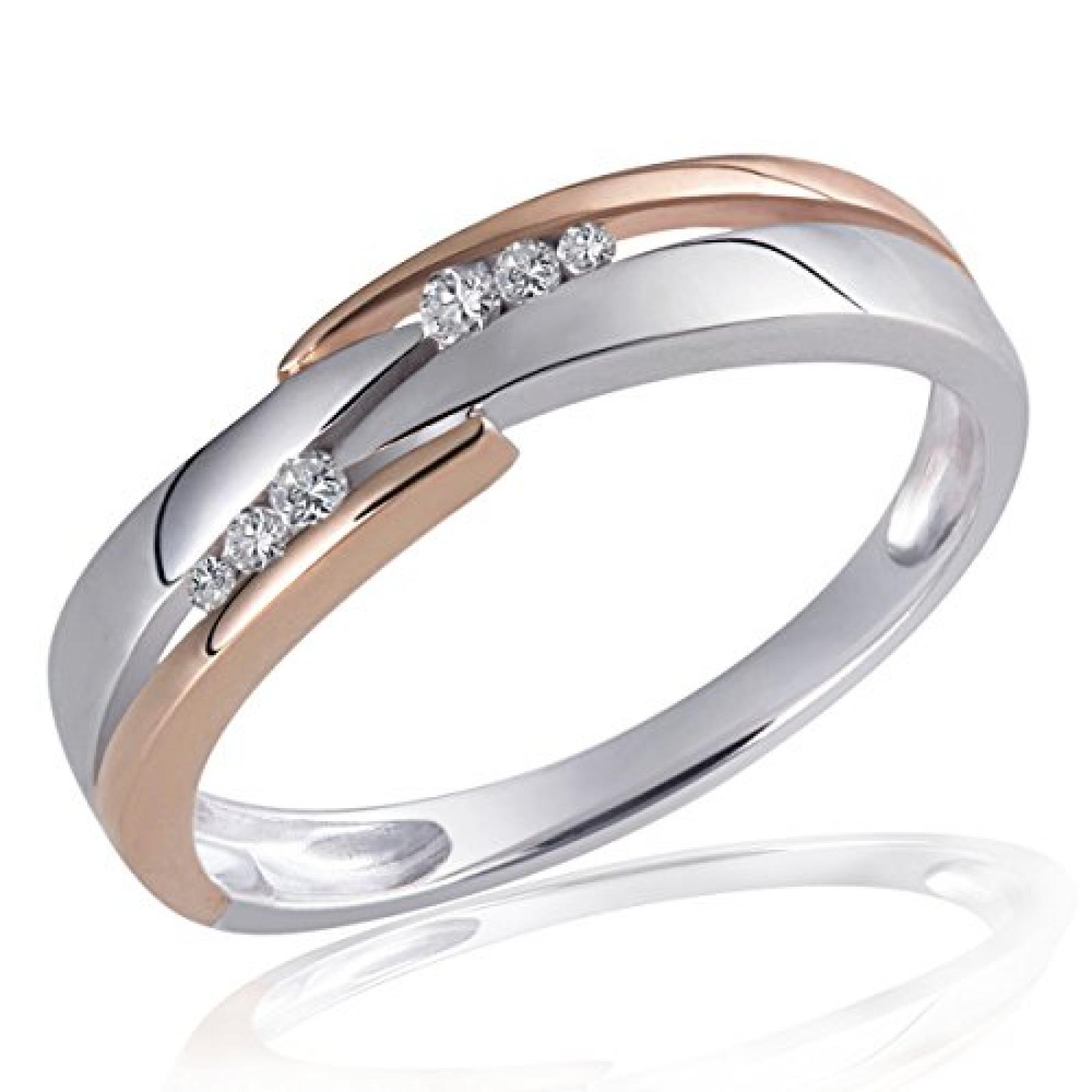 Goldmaid Damen-Ring 925 Sterling Silber weiß Diamanten 6 Diamanten 0,07 ct. Sd R5230S 