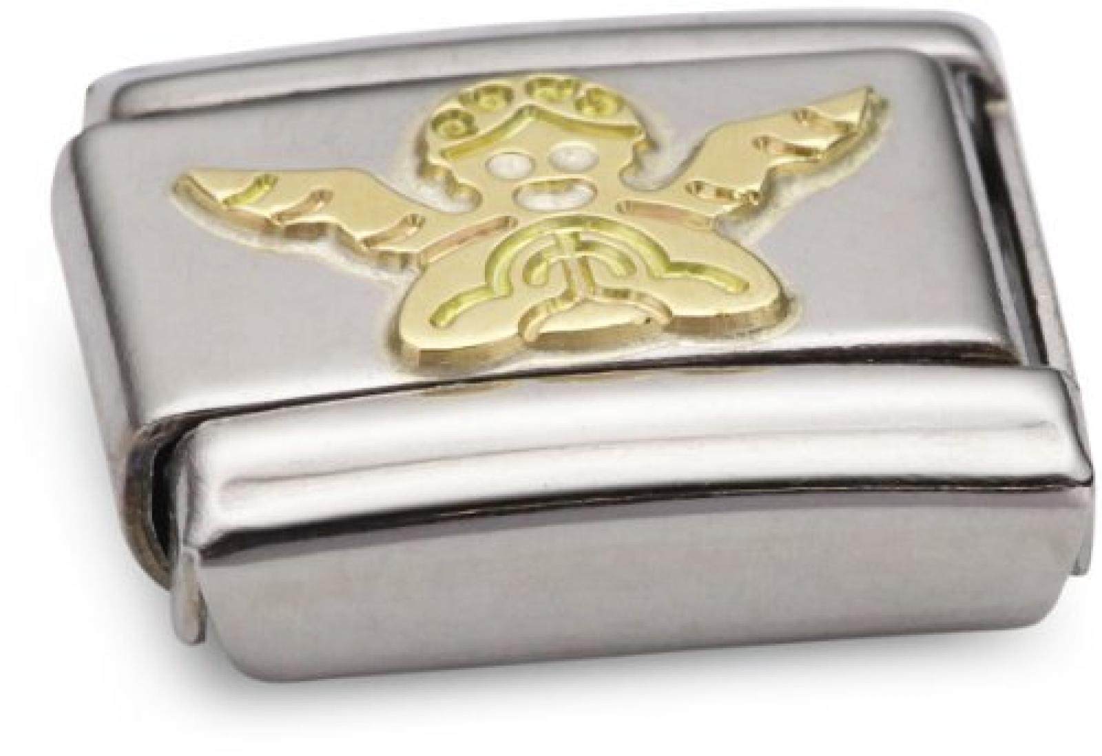 Nomination Composable Classic RELIGION Edelstahl und 18K-Gold (Engel) 030105 