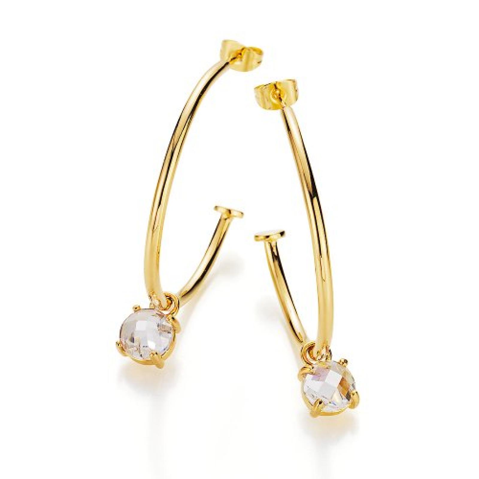 frida nyberg Damen-Creolen Vergoldet Zirkonia weiß 191007312 frida nyberg Damen-Creolen Vergoldet Zirkonia weiß 191007312