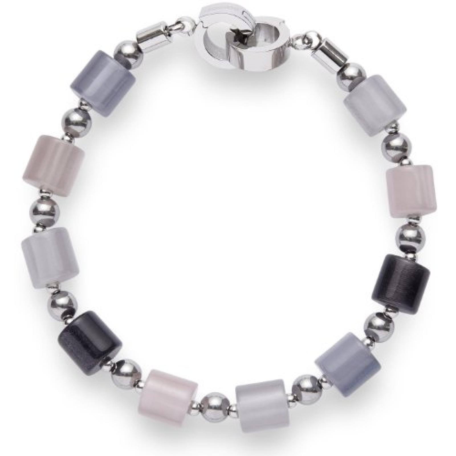 Leonardo Jewels Damen-Armband Edelstahl Zilindro grau Darlins 15042 