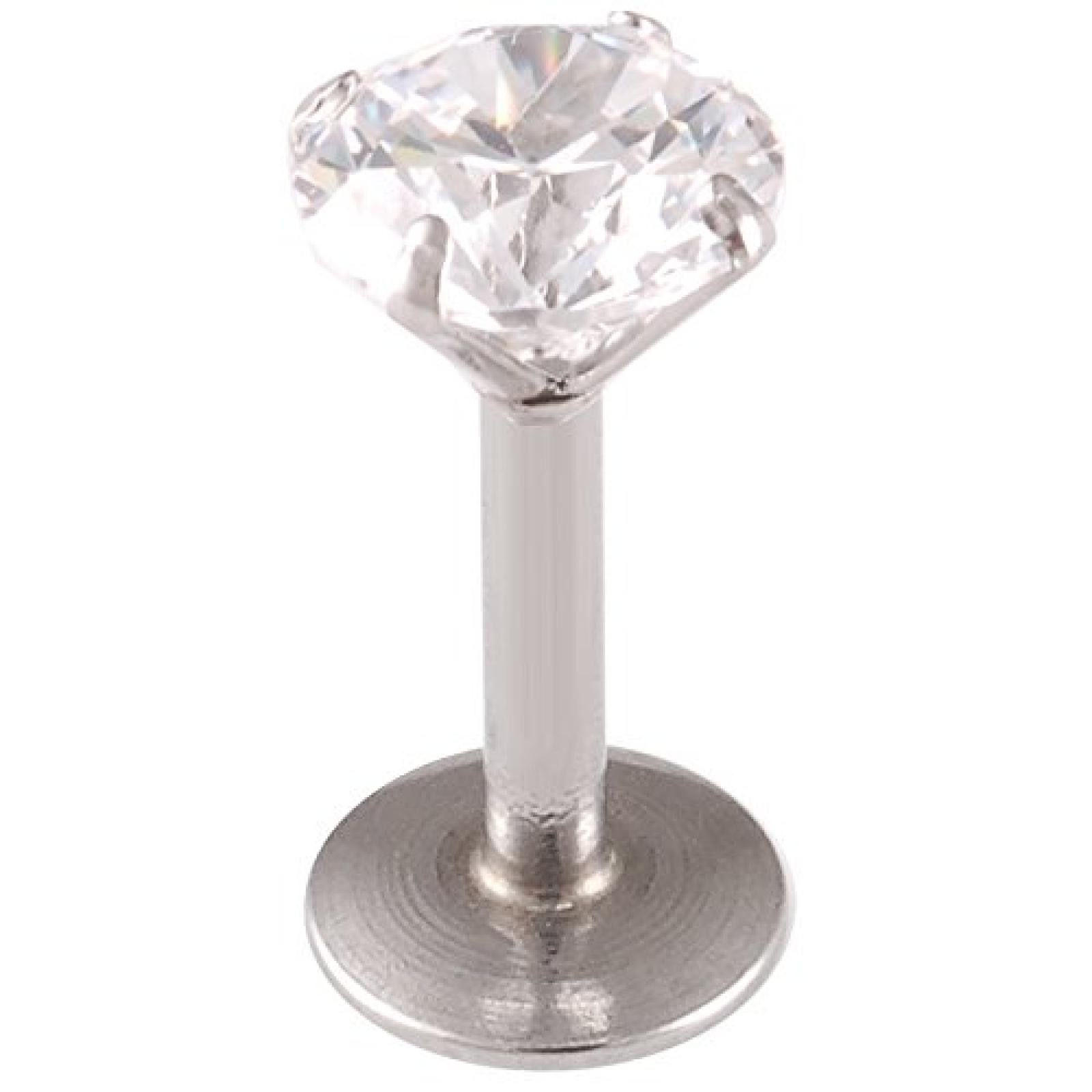 Stahl Piercing Labret 1,2 x 6mm Lippenpiercing Chirurgenstahl 4mm CZ Cartilage Barbell Stecker HAIF Stahl Piercing Labret 1,2 x 6mm Lippenpiercing Chirurgenstahl 4mm CZ Cartilage Barbell Stecker HAIF