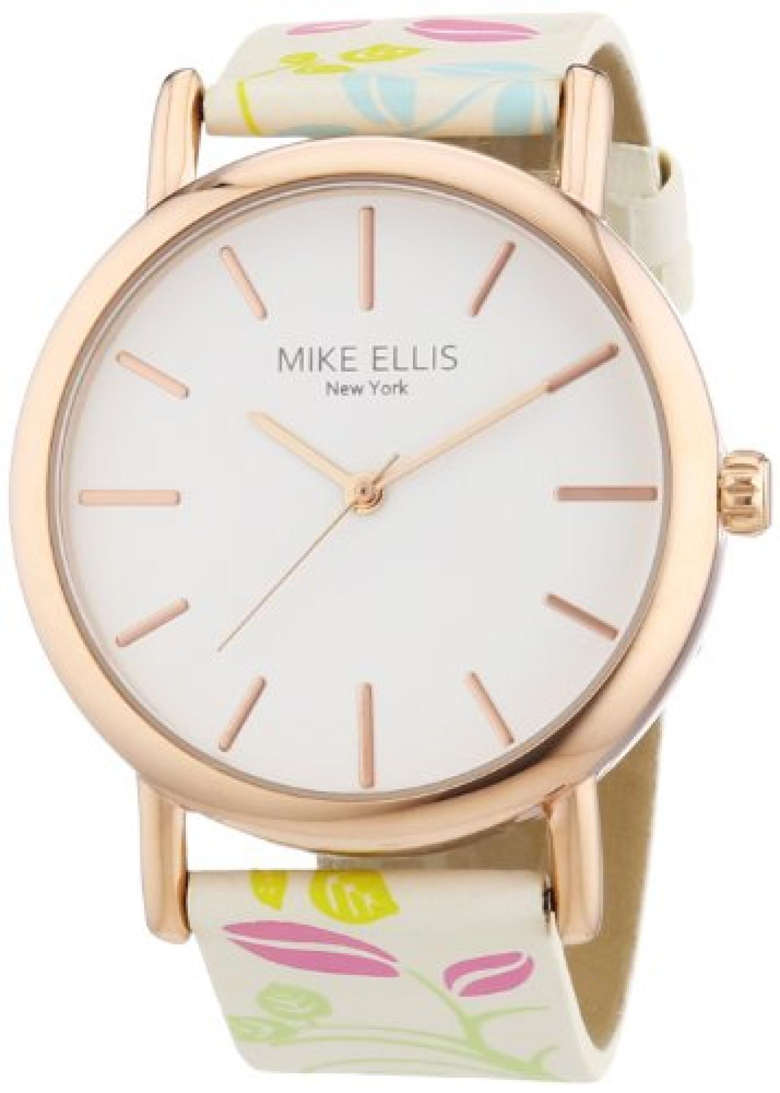Mike Ellis New York Damen-Armbanduhr Analog Quarz Kunstleder L2979 Mike Ellis New York Damen-Armbanduhr Analog Quarz Kunstleder L2979