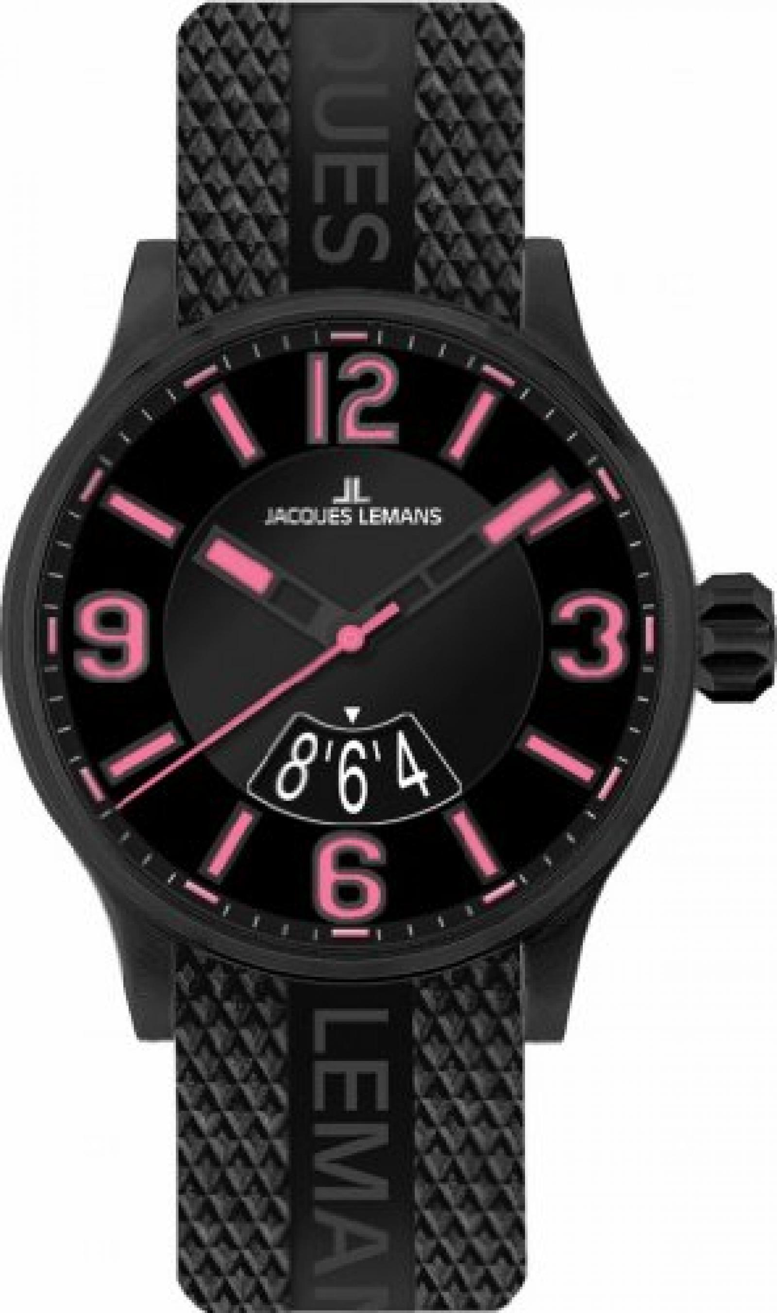 Jacques Lemans Unisex-Armbanduhr Sport Analog Quarz Kautschuk 1-1729F 