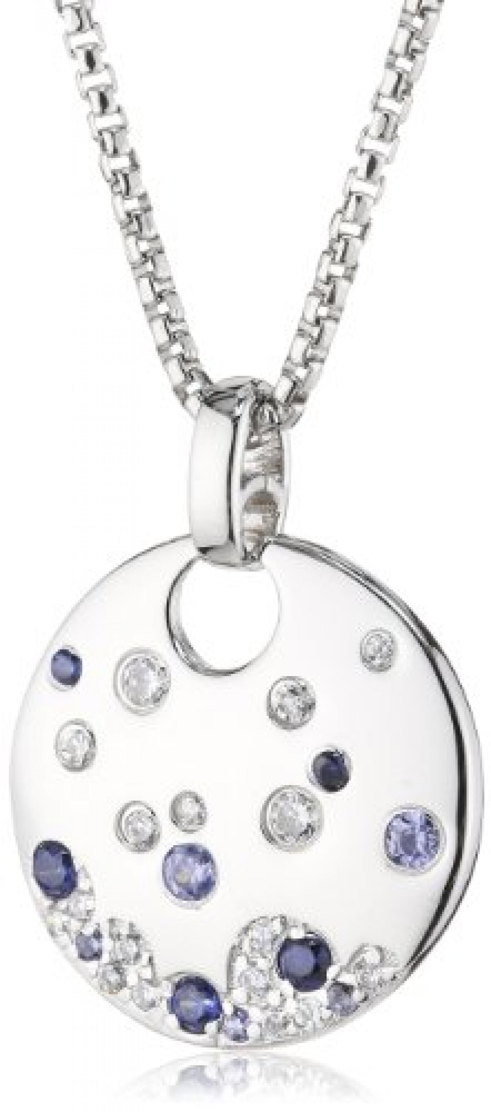S.Oliver Jewels 442619 – Catenina Con Ciondolo Allungato In Argento 925 E Zirconi, Lunghezza 45 Cm