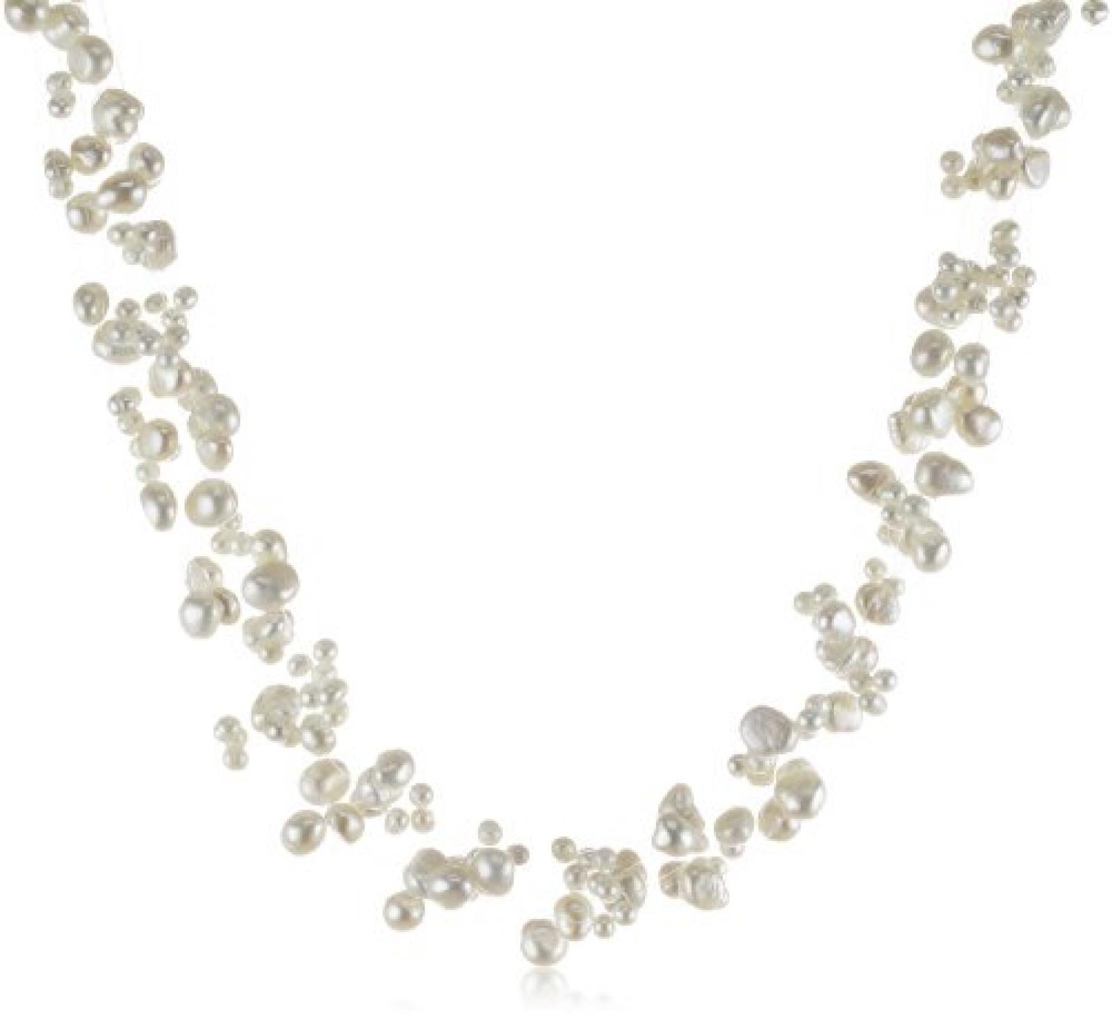 Valero Pearls Fashion Collection Damen-Kette Hochwertige Süßwasser-Zuchtperlen in ca. 4-6 mm Barock weiß 925 Sterling Silber 43 cm + 5 cm Verlängerung 60200106 Valero Pearls Fashion Collection Damen-Kette Hochwertige Süßwasser-Zuchtperlen in ca. 4-6 mm Barock weiß 925 Sterling Silber 43 cm + 5 cm Verlängerung 60200106