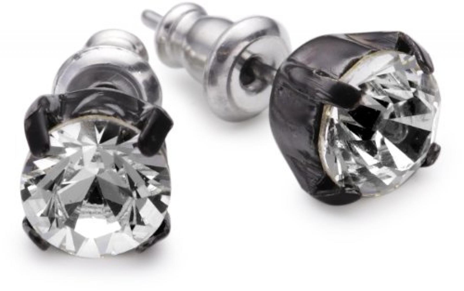 PILGRIM 247-023 Ohrring, Schwarzmetal, kristall 